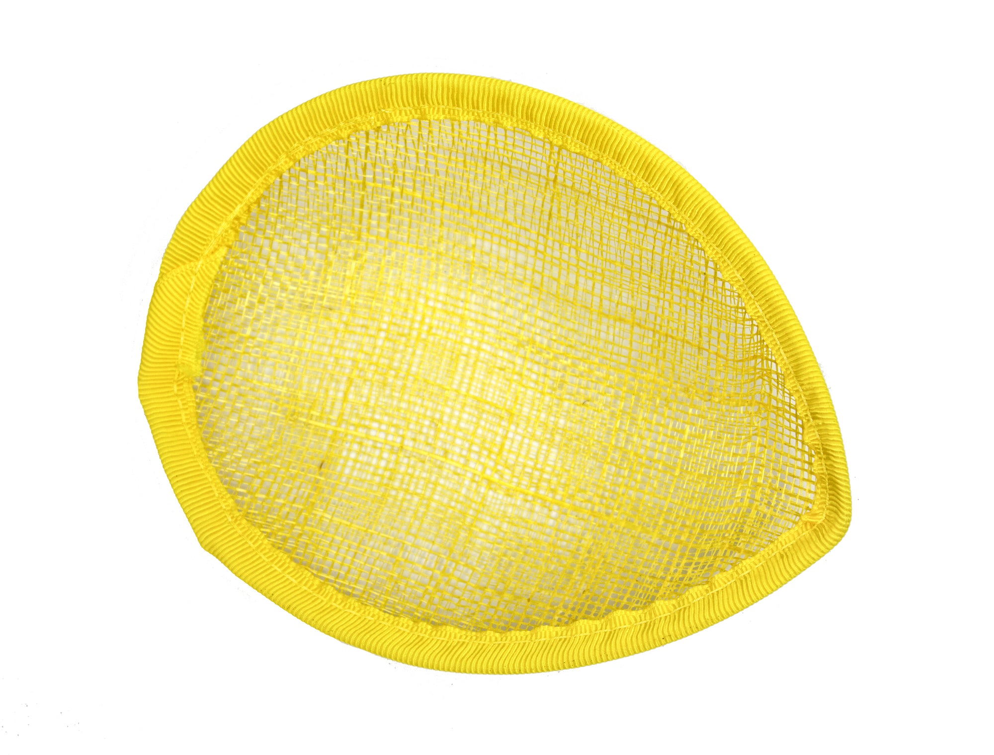 Sinamay Teardrop Fascinator Base 5 1/2" x 4" - Yellow