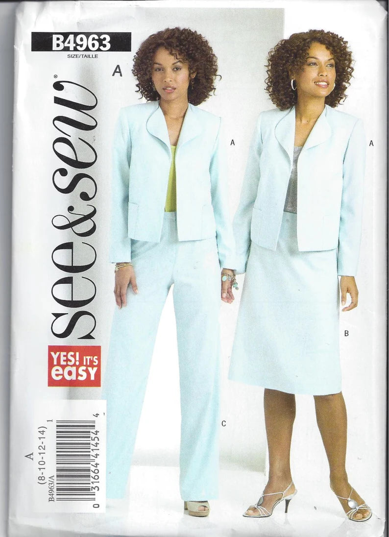 See & Sew 4963 Women's Separates - Jacket, Skirt, Pants UNCUT Sizes 8 - 14
