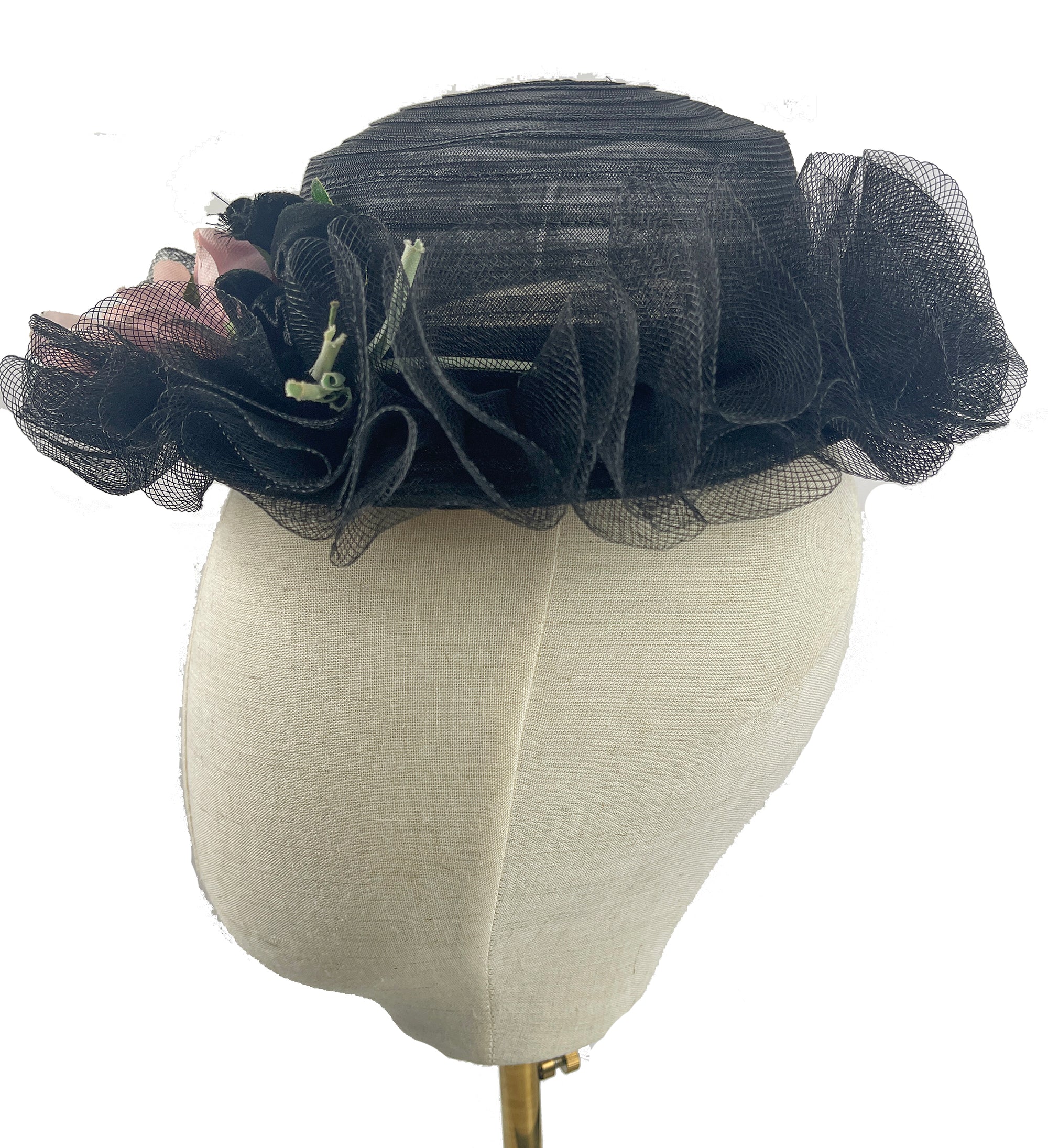 Vintage Consello Early 1900's Horse Hair Braid Fascinator Mini Hat
