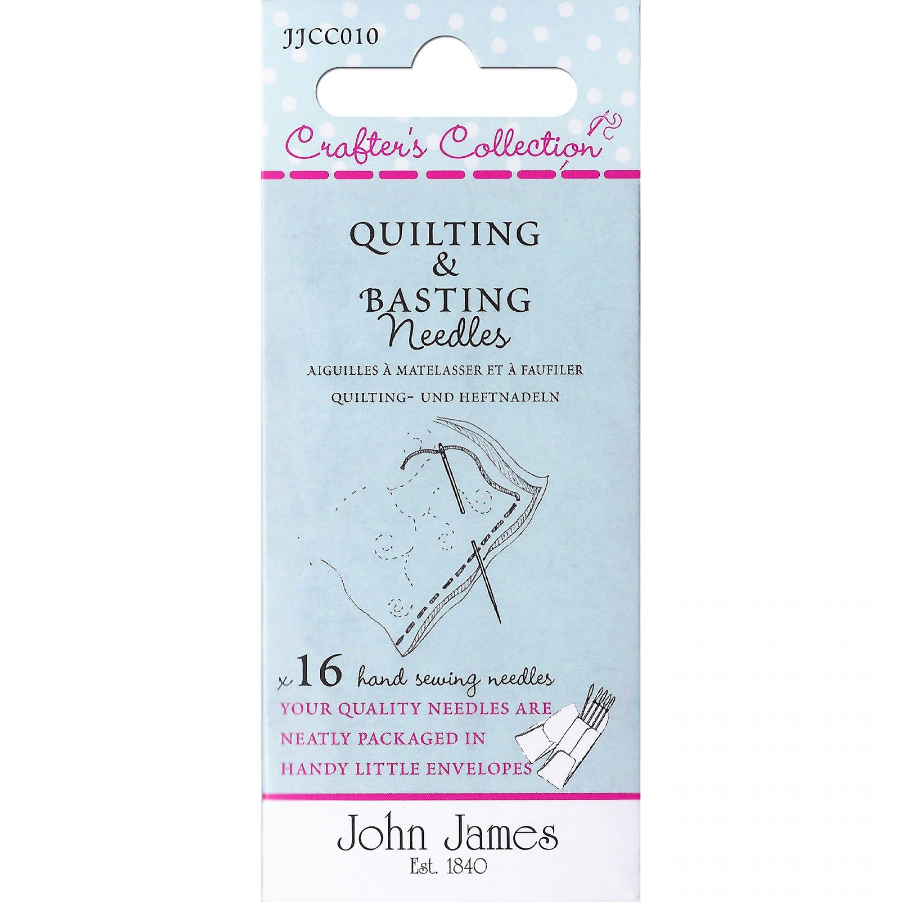 John James Quilting & Basting Needles 16ct