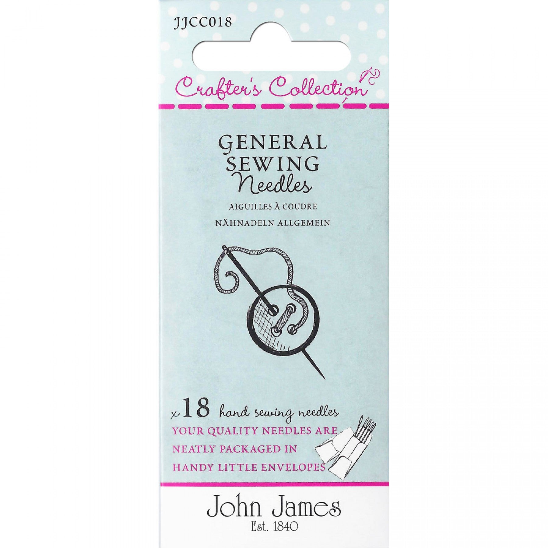 John James General Needles Size 3/7 18ct