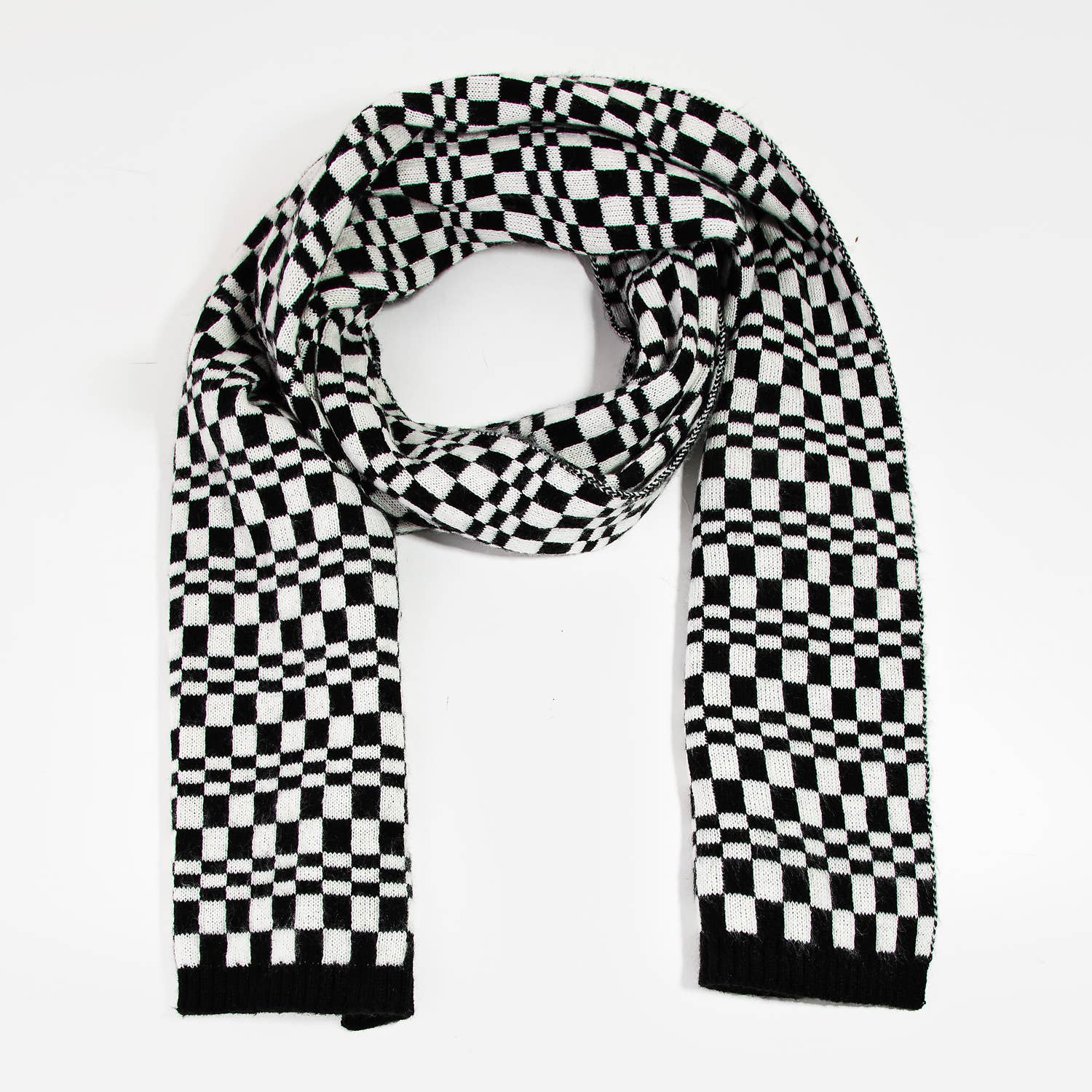 Checkered Pattern Oblong Scarf