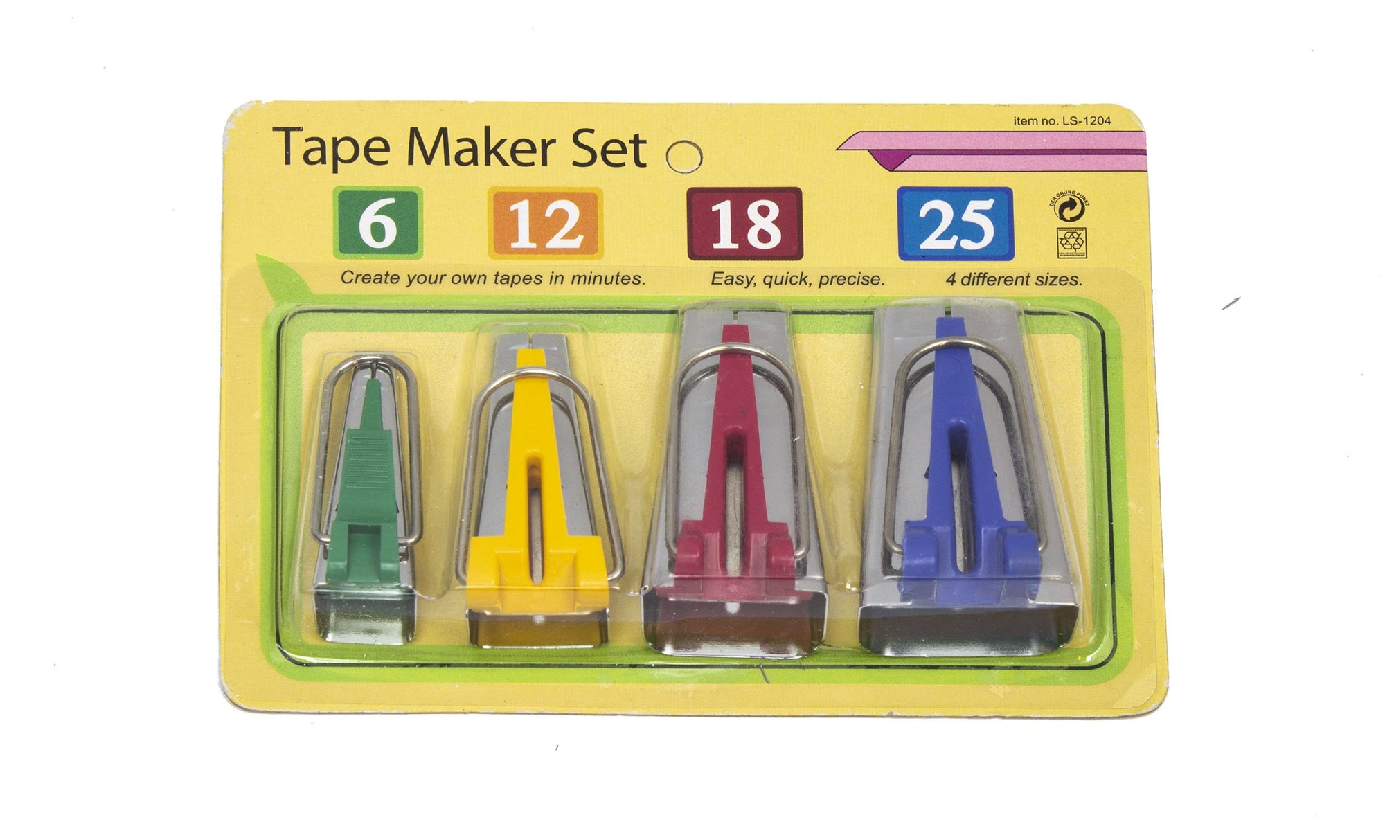Bias Tape Maker Set of Four Different Sizes