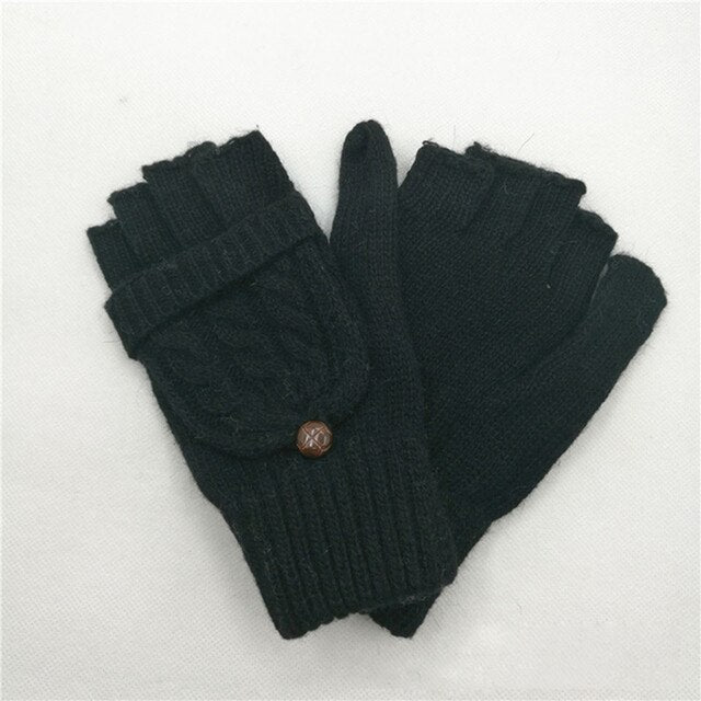 Cable Knit Flip Mittens/Gloves