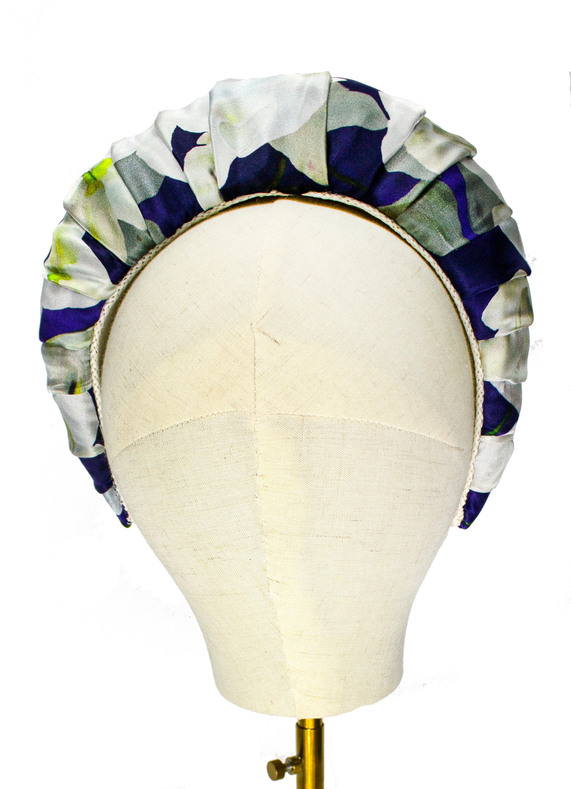 Pleated Silk Crown Headband