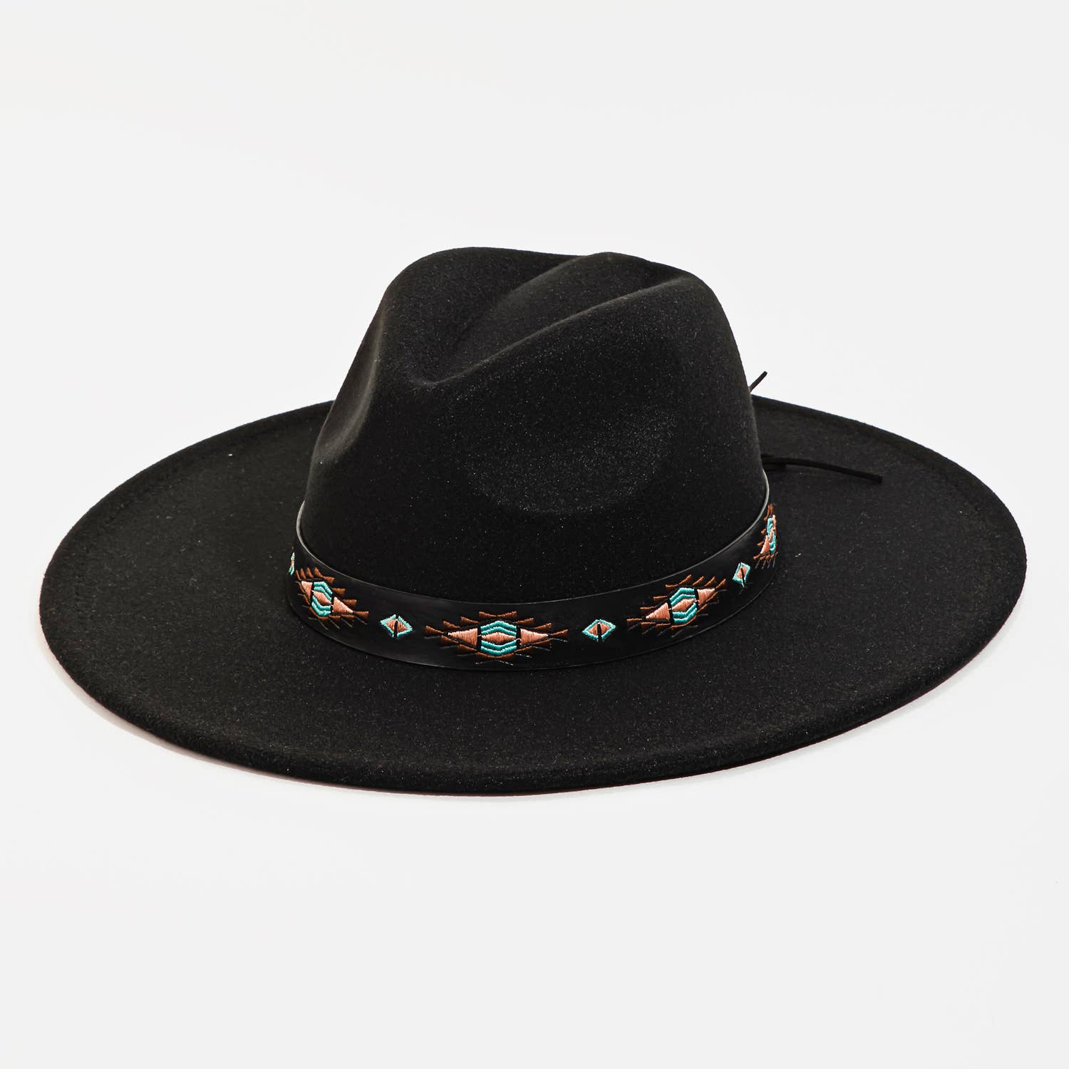 Fedora with Tribal Pattern Strap