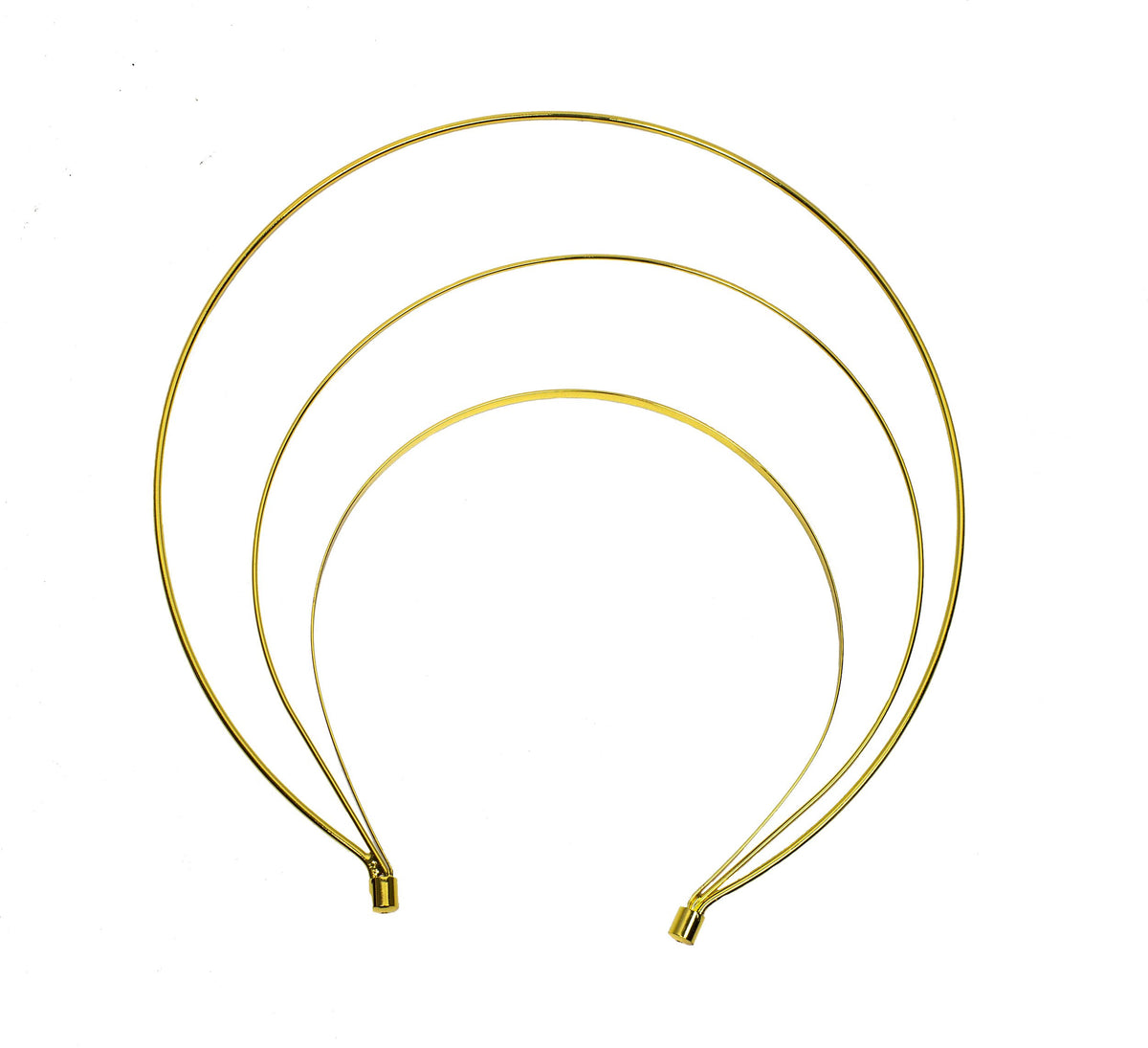 Crown Style Tall Triple Band Metal Headband - Humboldt Haberdashery