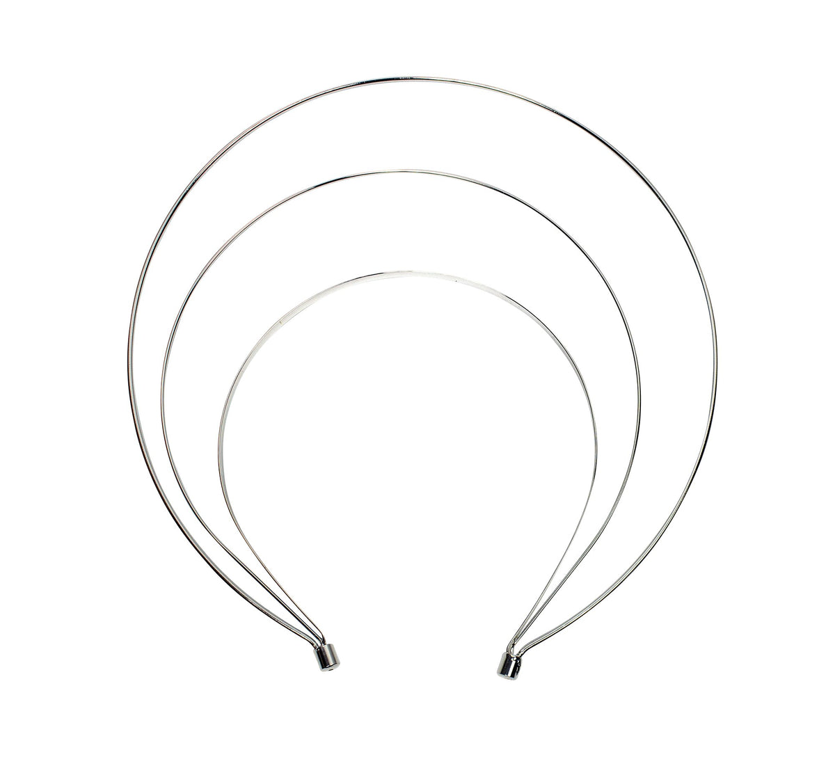 Crown Style Tall Triple Band Metal Headband - Humboldt Haberdashery