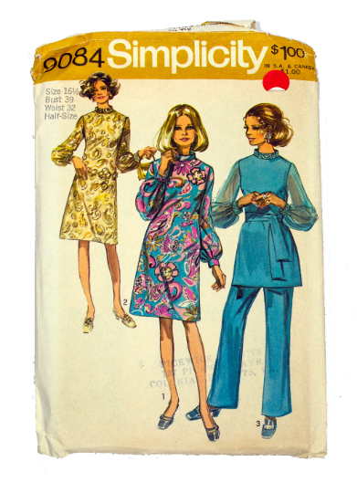 Simplicity 9084 Women's Dress, Tunic and Pants - Size 16 1/2 Bust 39 Waist 32