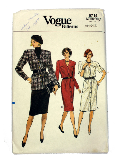 Vogue 9714 Women's Dress, Top and Skirt Uncut - Sizes 8 - 12