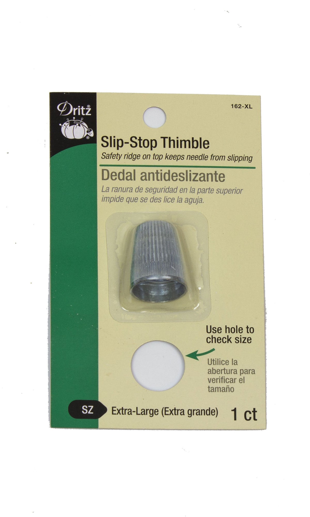 Dritz Slip-Stop Thimble Size Extra Large (12) - Humboldt Haberdashery