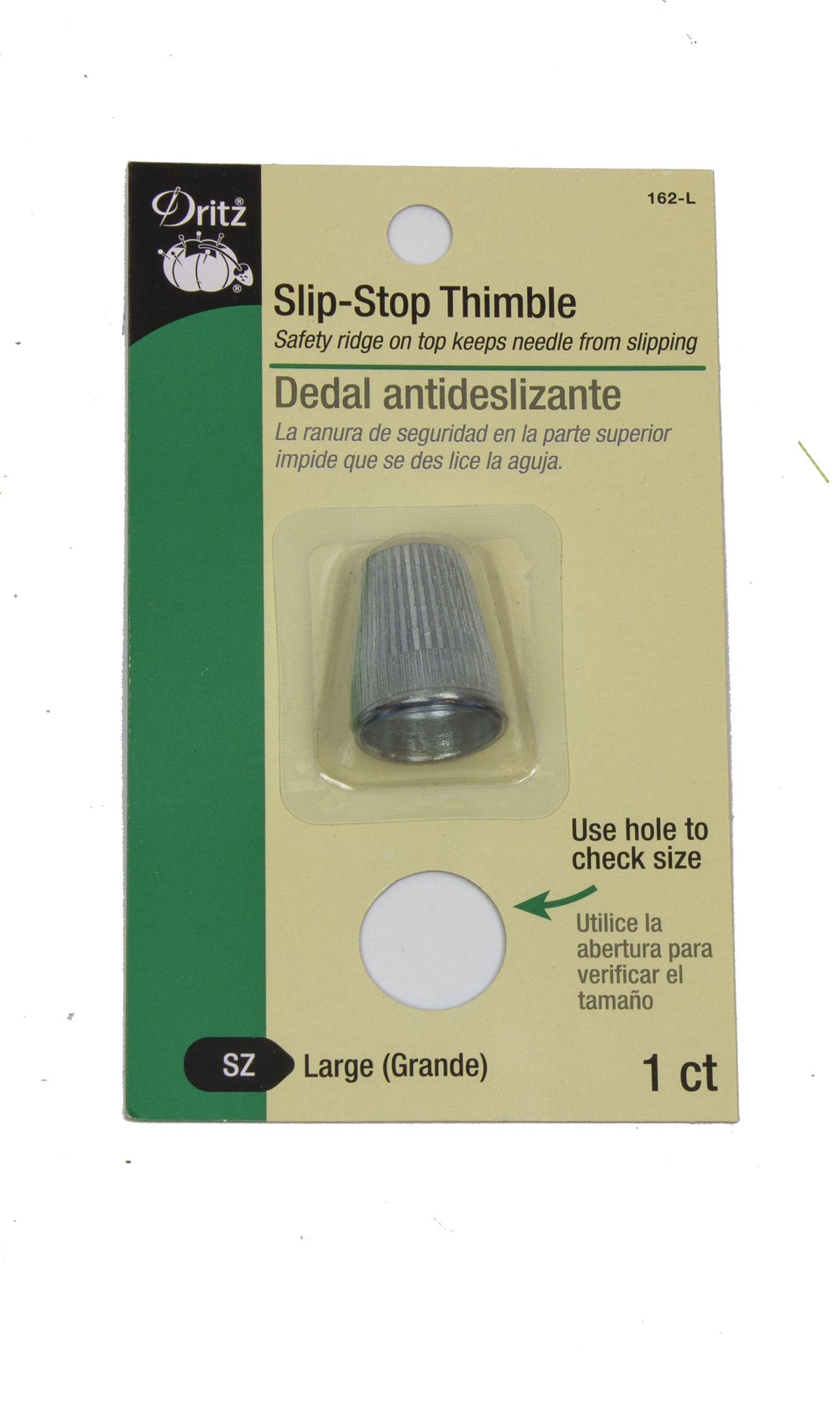 Dritz Slip-Stop Thimble Size Large (10) - Humboldt Haberdashery