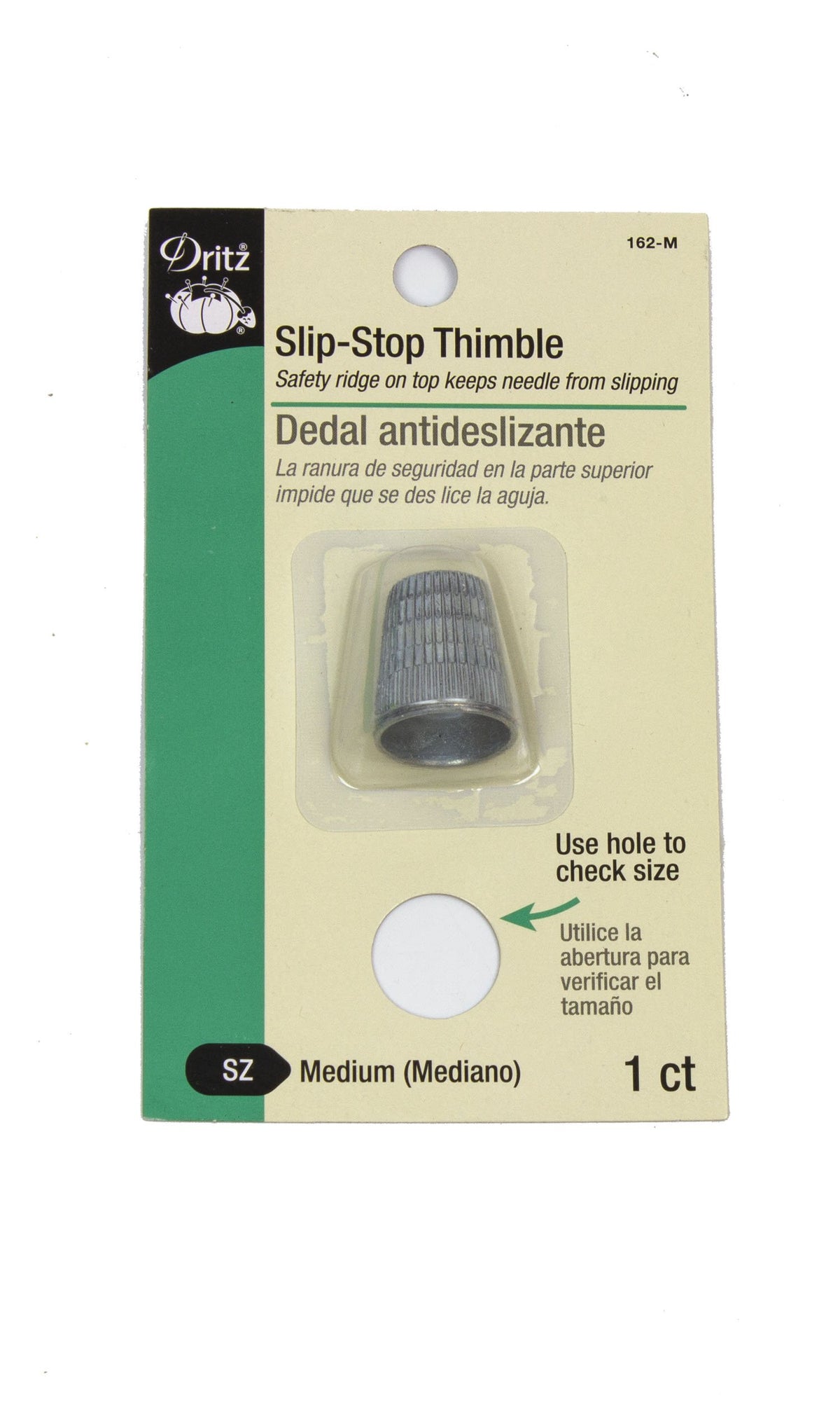 Dritz Slip-Stop Thimble Size Medium (8) - Humboldt Haberdashery
