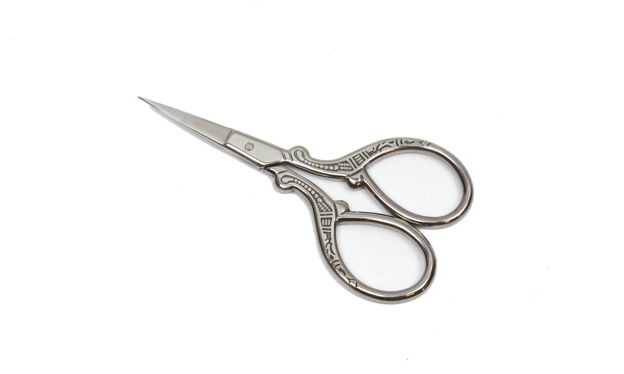 Embroidery Scissors 4" with Engraving - Silver - Humboldt Haberdashery