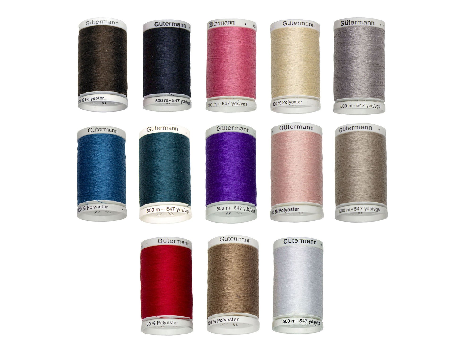 10 NEW Colors GUTERMANN 100% Polyester Sewing Thread 110 Yard