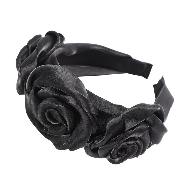 Large Fabric Roses Headband