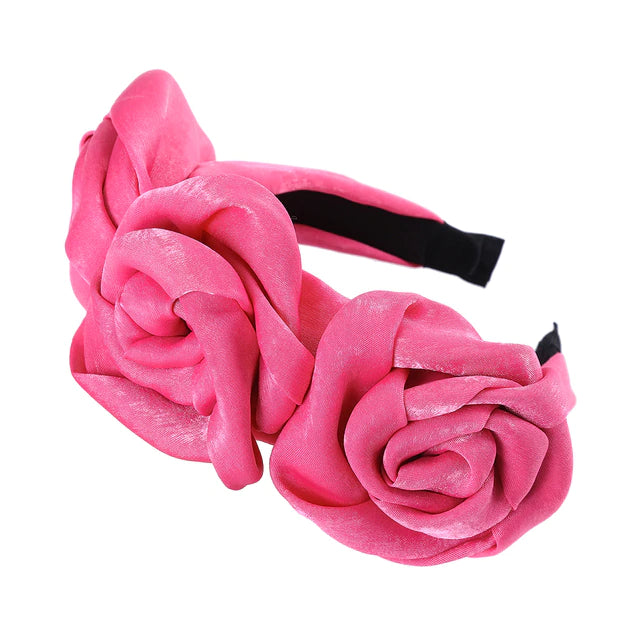 Large Fabric Roses Headband
