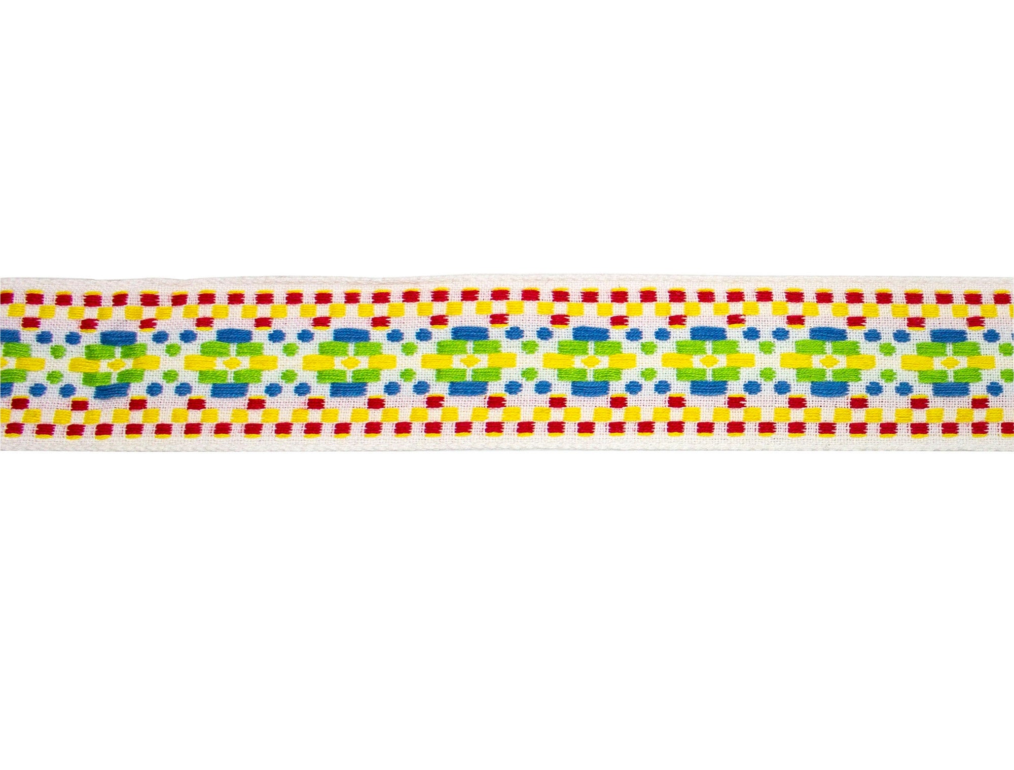 Vintage Ribbon Trim Multicolor Woven Band Trim 1 5/8" - Sold by the Yard - Humboldt Haberdashery