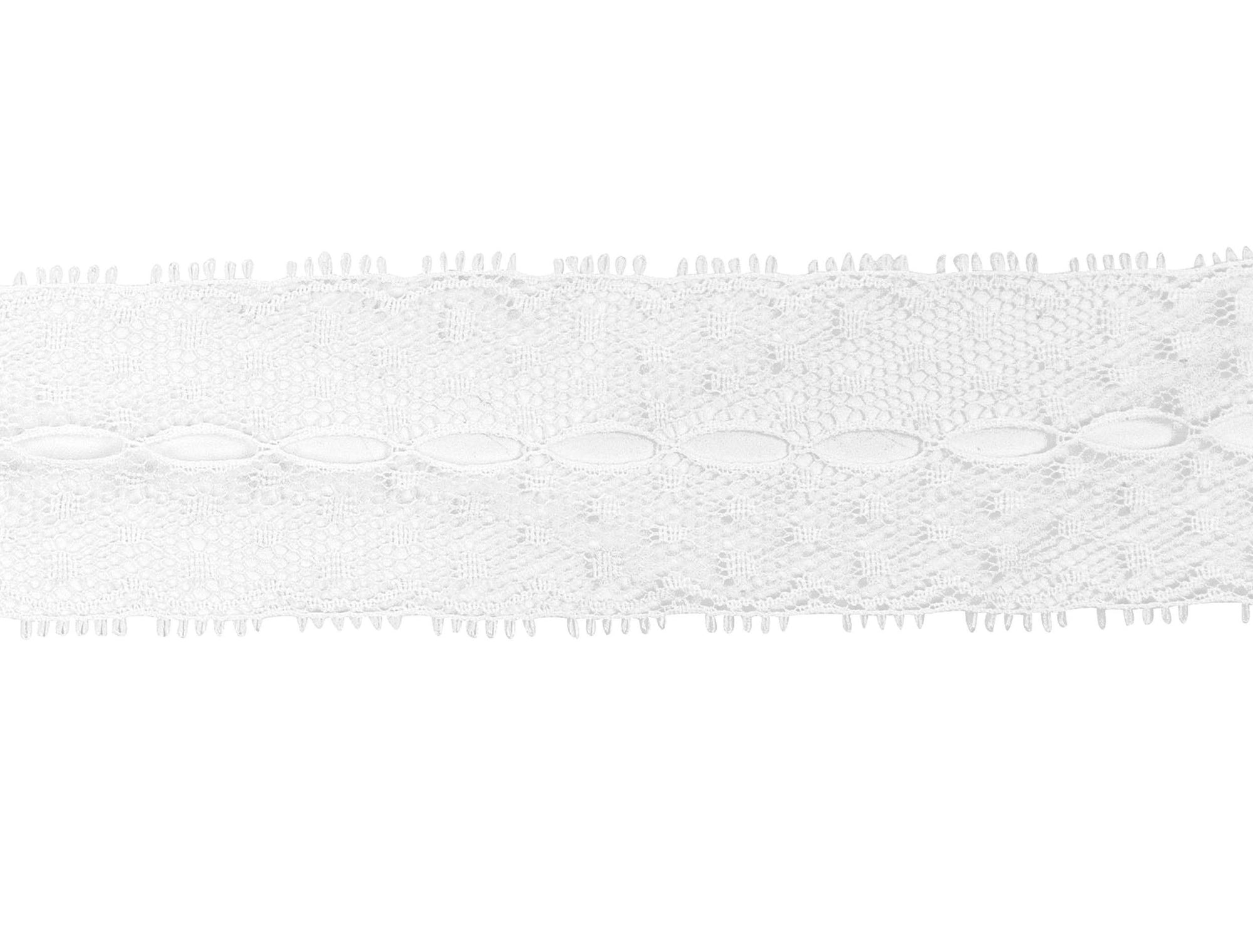 Vintage Lace Trim White Lace with Dots and Open Center 1 1/4" - Sold by the Yard - Humboldt Haberdashery