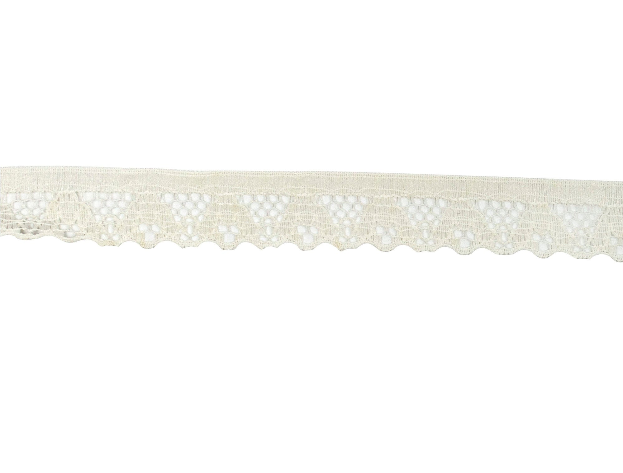 Dotted White Lace Trim 2 1/2 Wide