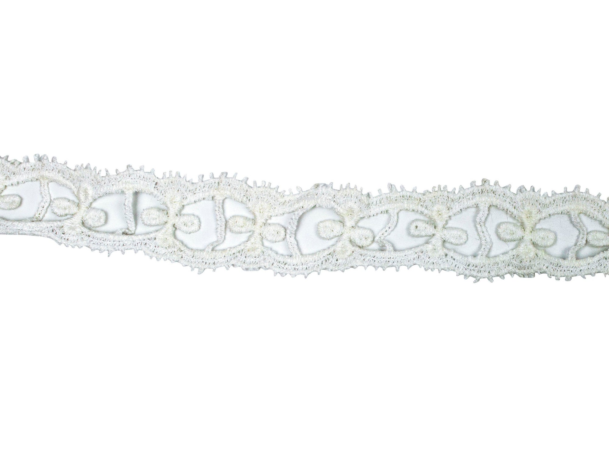 Vintage Lace Trim White Open Crochet 1 1/4" Wide - Sold by the Yard - Humboldt Haberdashery