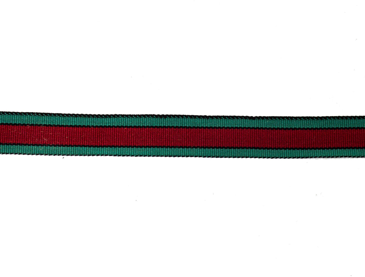 Vintage Ribbon Trim Red, Green and Black Edge 7/8" Wide - Sold by the Yard - Humboldt Haberdashery