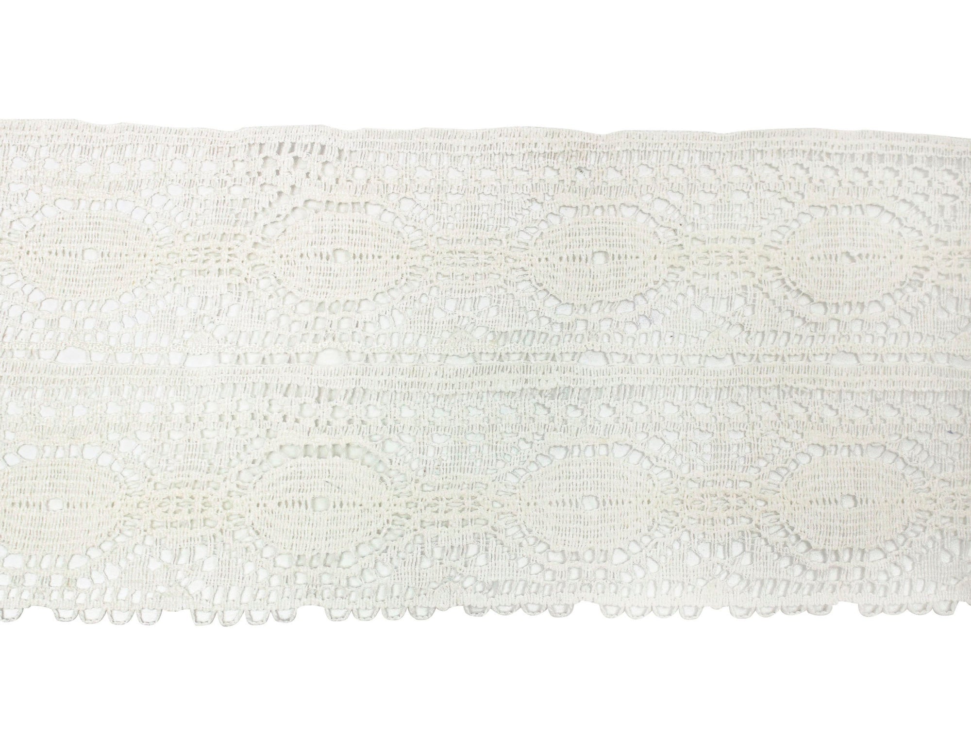 Vintage Lace Trim Ivory Lace Double Wide Pattern 4" - Sold by the Yard - Humboldt Haberdashery