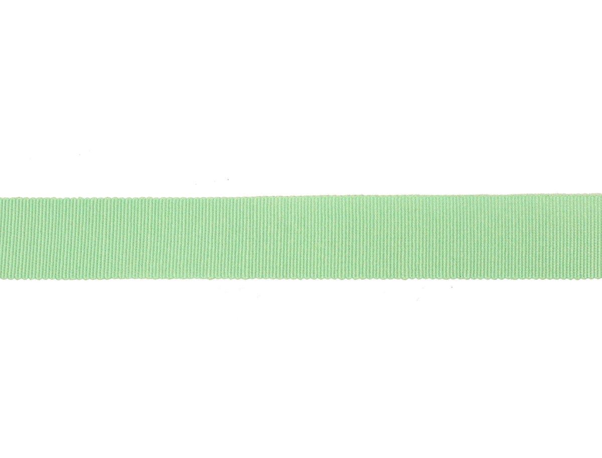 Vintage Ribbon Petersham 50/50 Cotton Rayon 23 mm Wide - Sea Green - Sold by the Yard - Humboldt Haberdashery