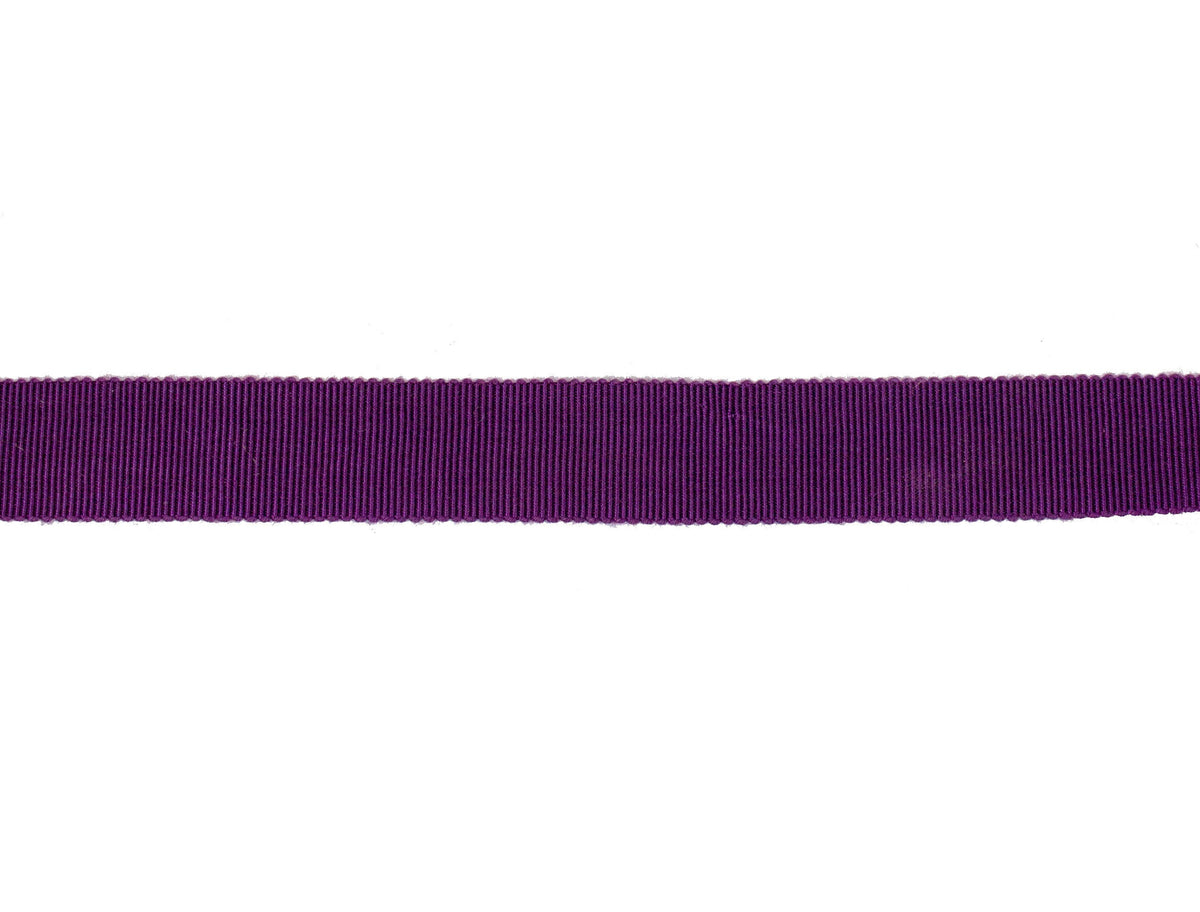 Vintage Ribbon  Petersham 50/50 Cotton Rayon 18 mm Wide - Purple - Sold by the Yard - Humboldt Haberdashery