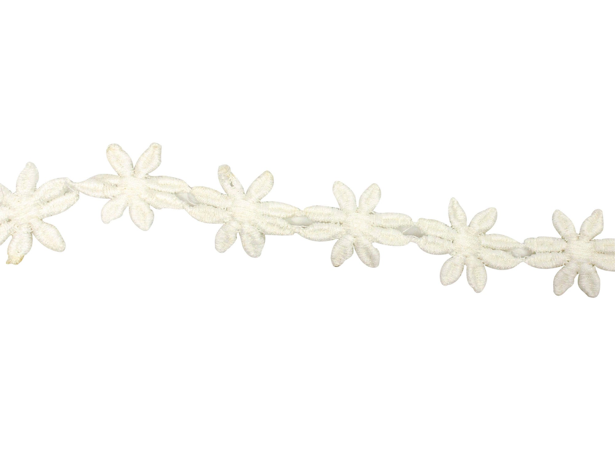 Lace Trim 7/8- White - White (Sold by the Yard) - Trims By The Yard