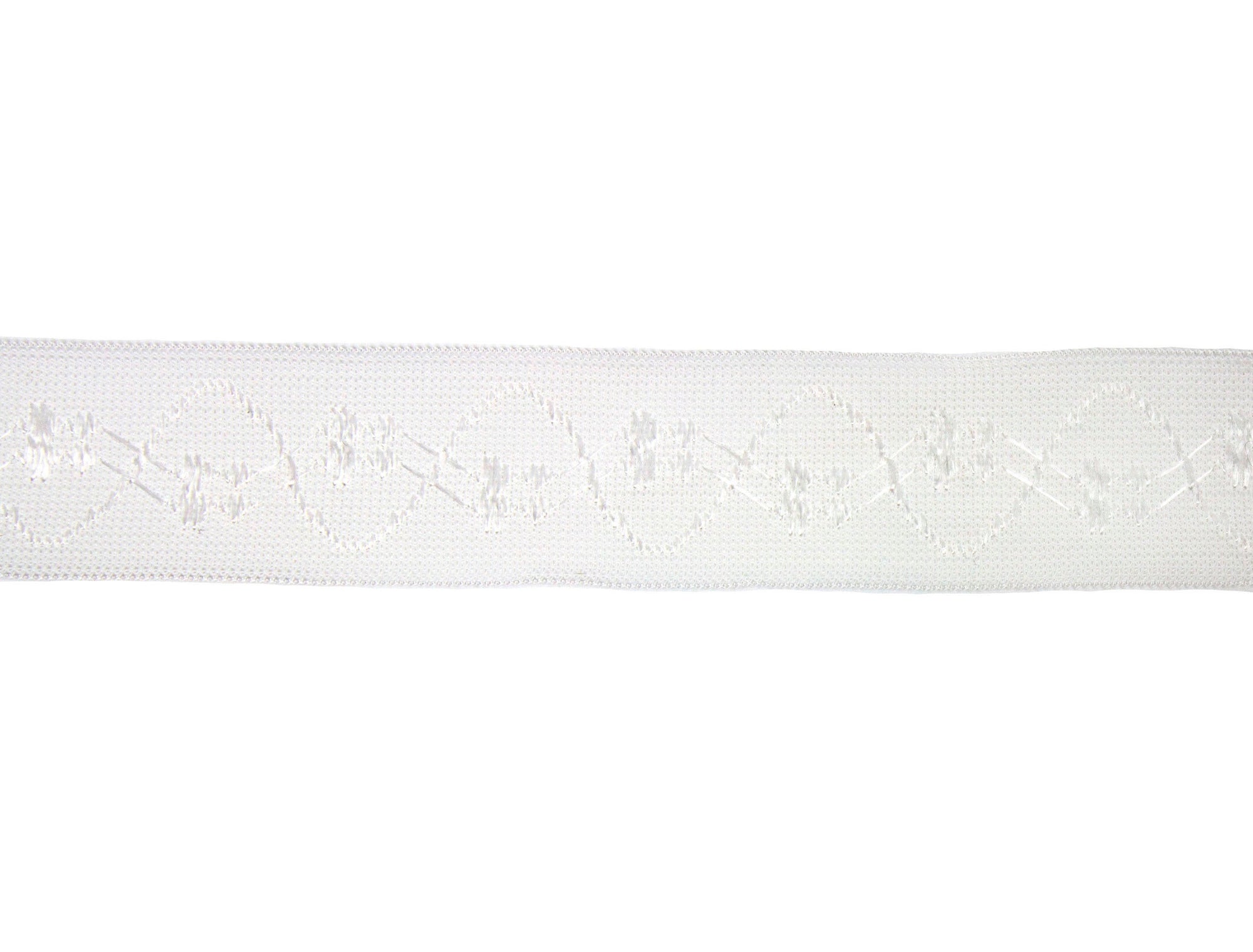 Vintage Lace Trim White Sheer Flower Embroidered 1" Wide - One 2 Yard Piece - Humboldt Haberdashery
