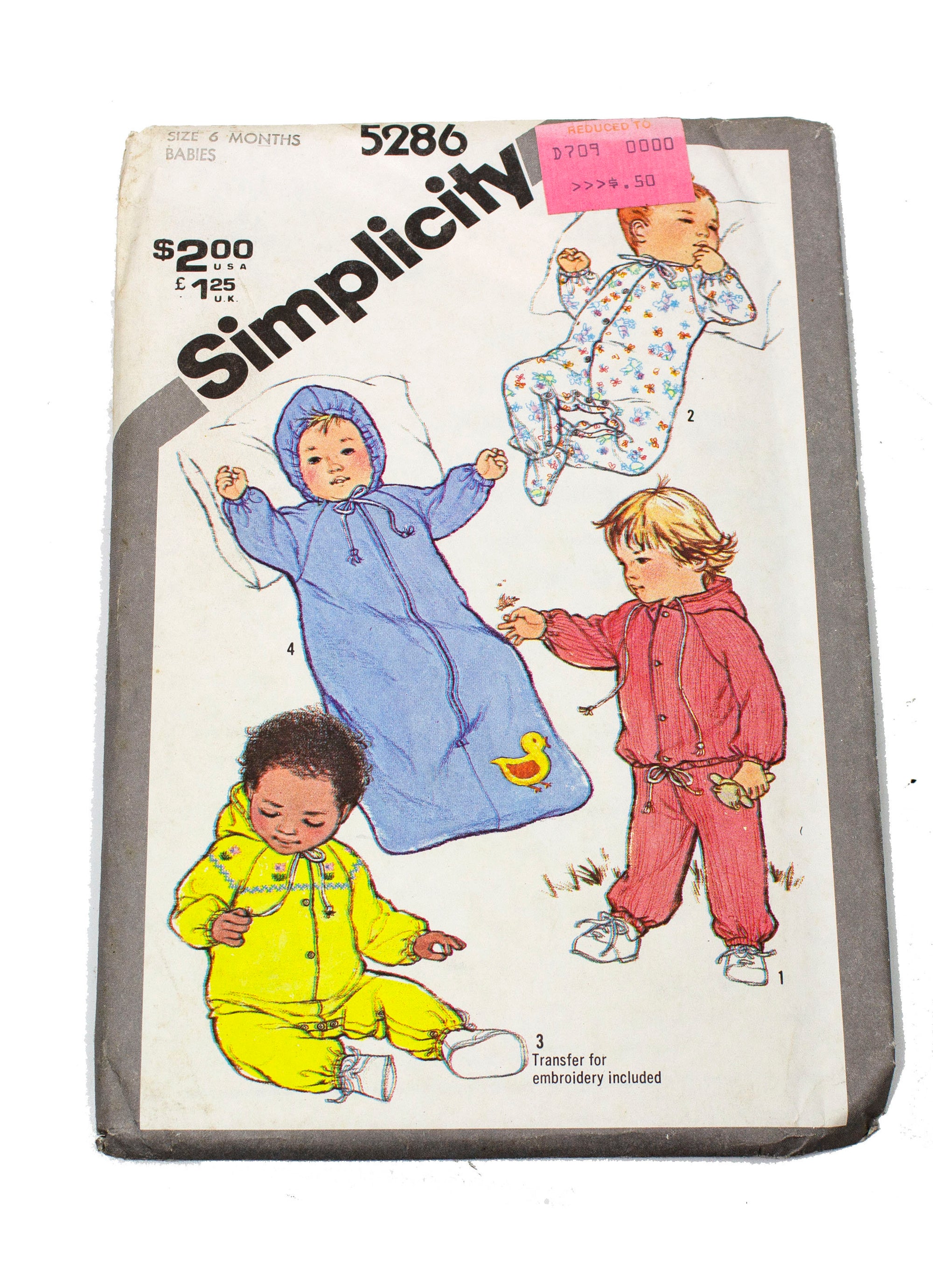 Simplicity 5286 Baby Bunting, Coverall, Pants, Jacket Uncut - Size 6 Months