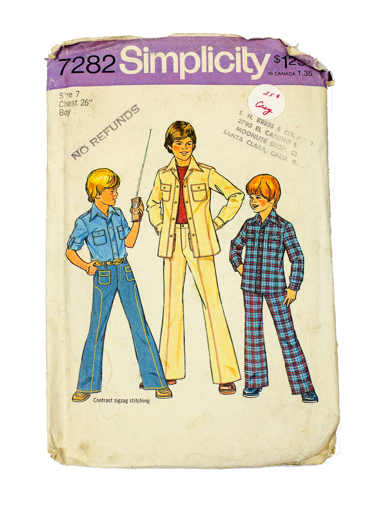 Simplicity 7282 Boys Shirt and Pants - Size 7 Chest 26