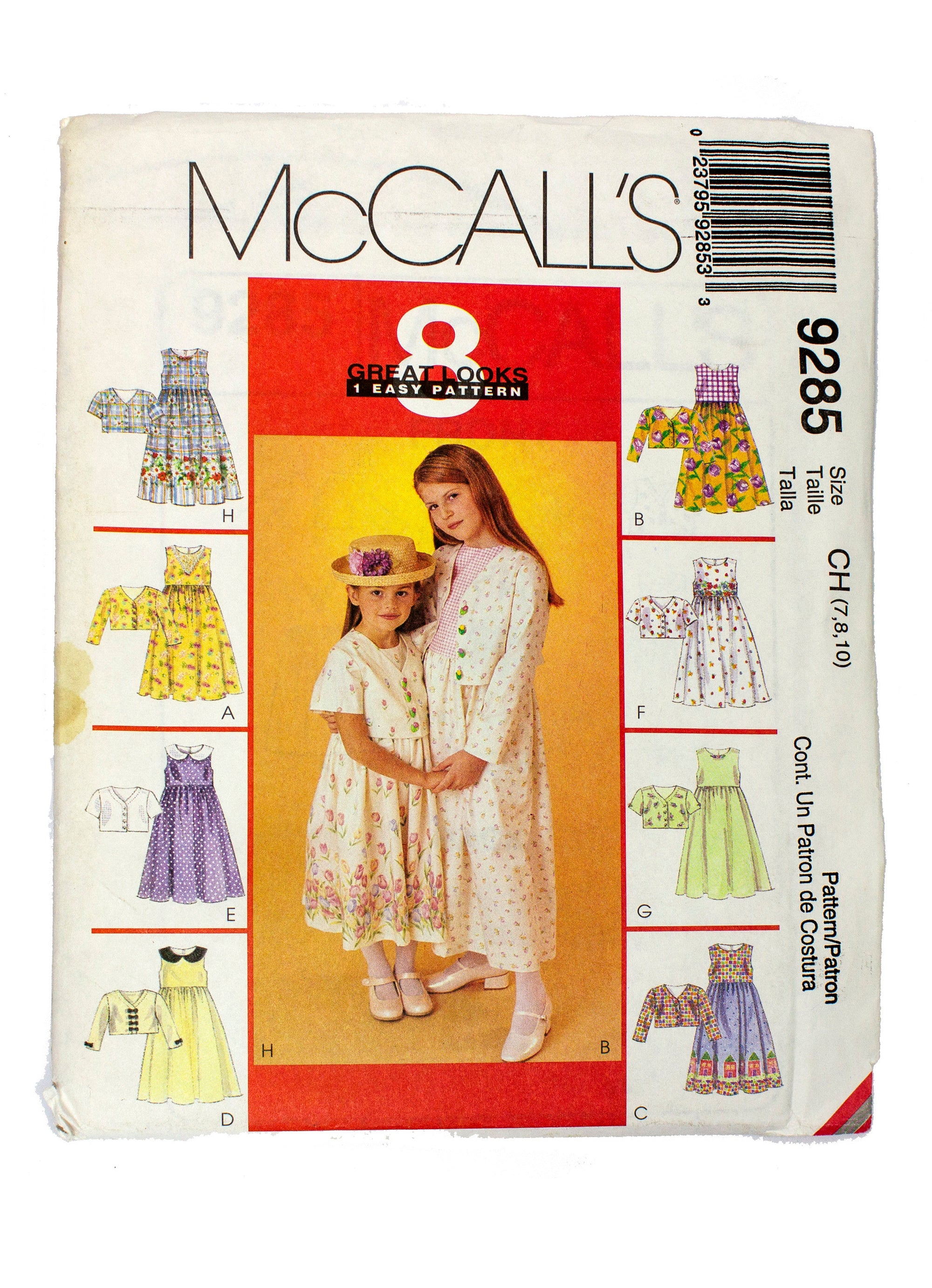 McCall's 9285 Children's Dress and Jacket Uncut - Sizes 7 - 10