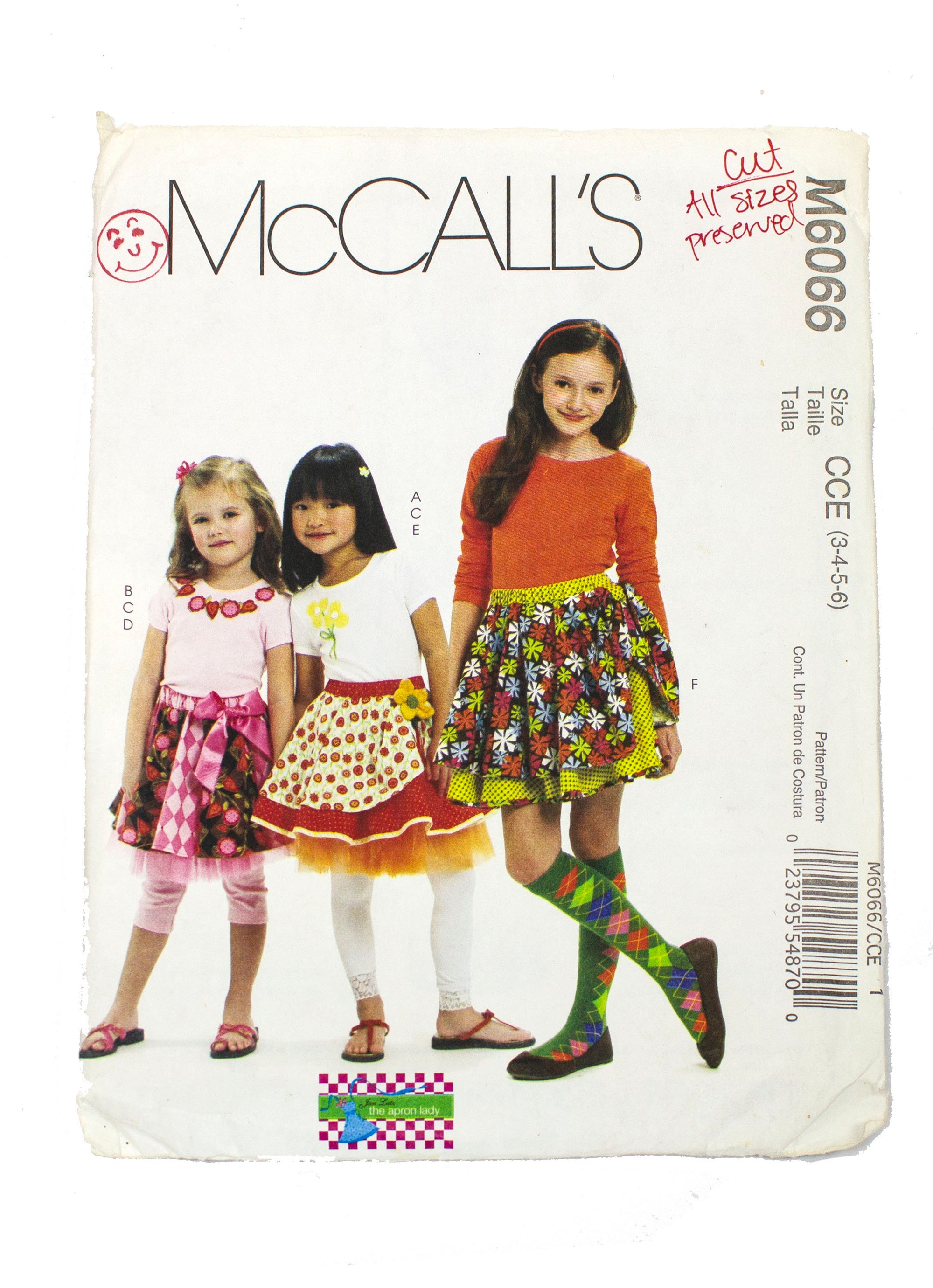 McCall's 6066 Children's Skirt, Leggings with Appliques - Sizes 3 - 6