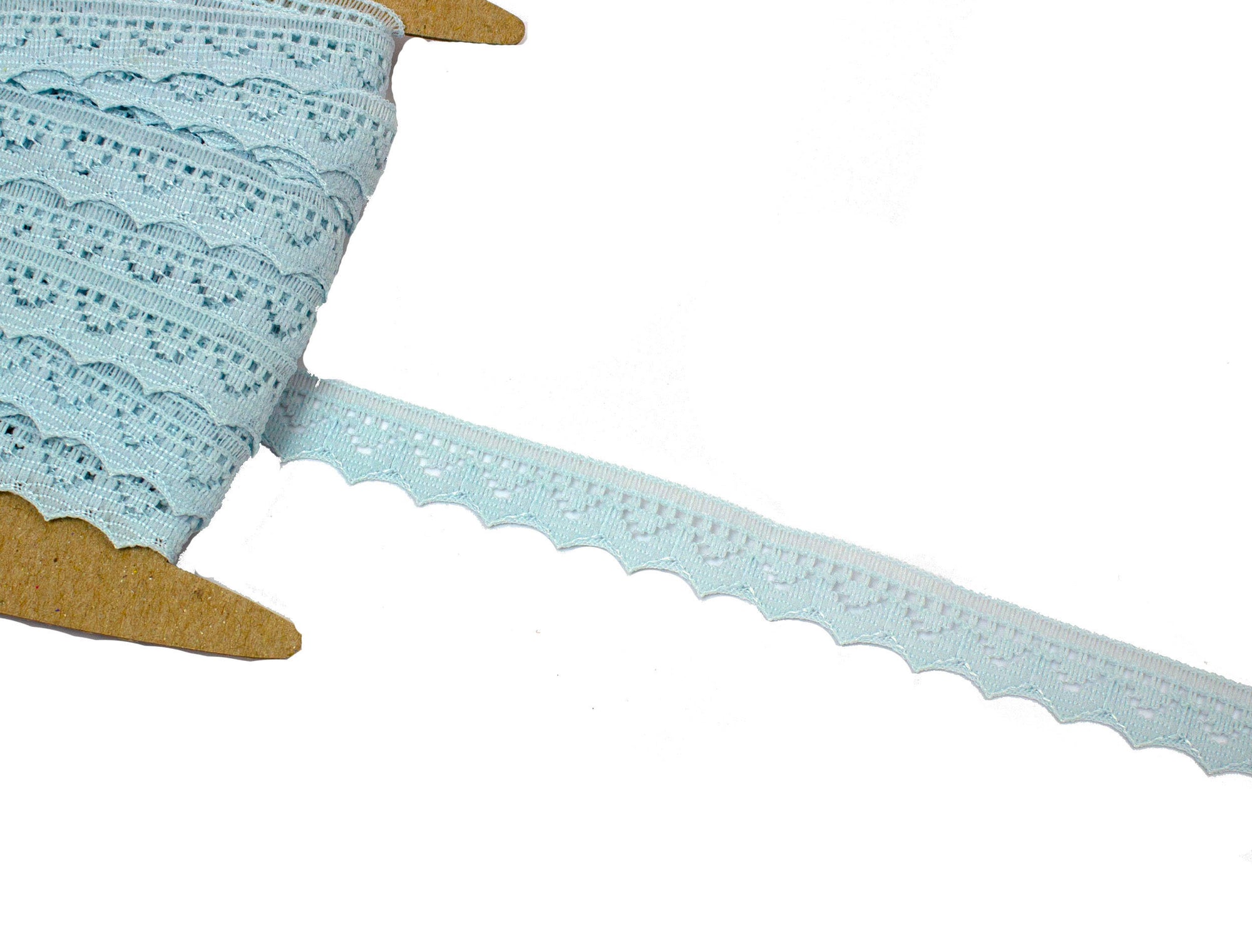 Vintage Lace Light Blue Pointed Edge 1/2" Wide - Sold by the Yard