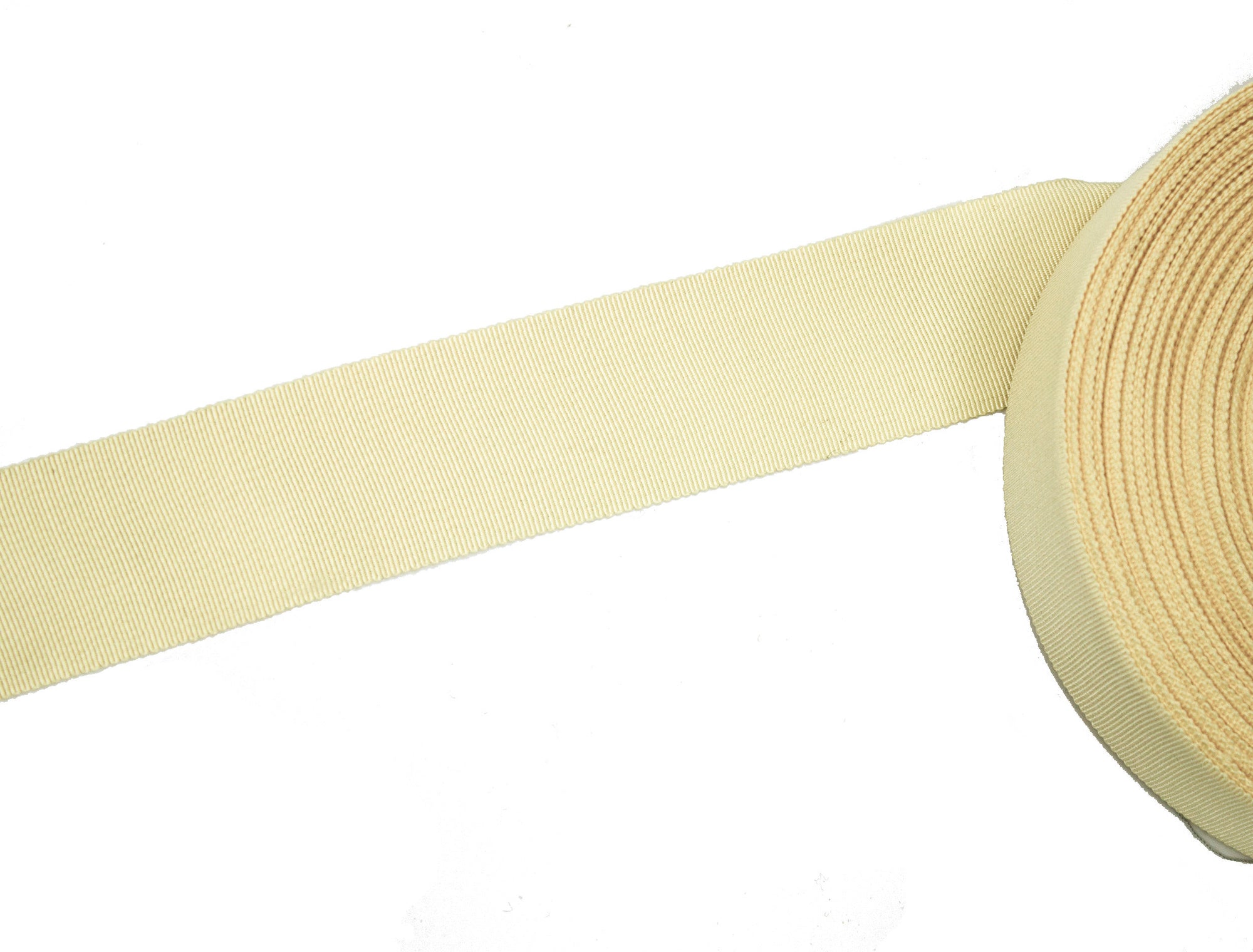 Vintage Petersham Ribbon Cream Measures 37 mm Wide - Sold by the Yard