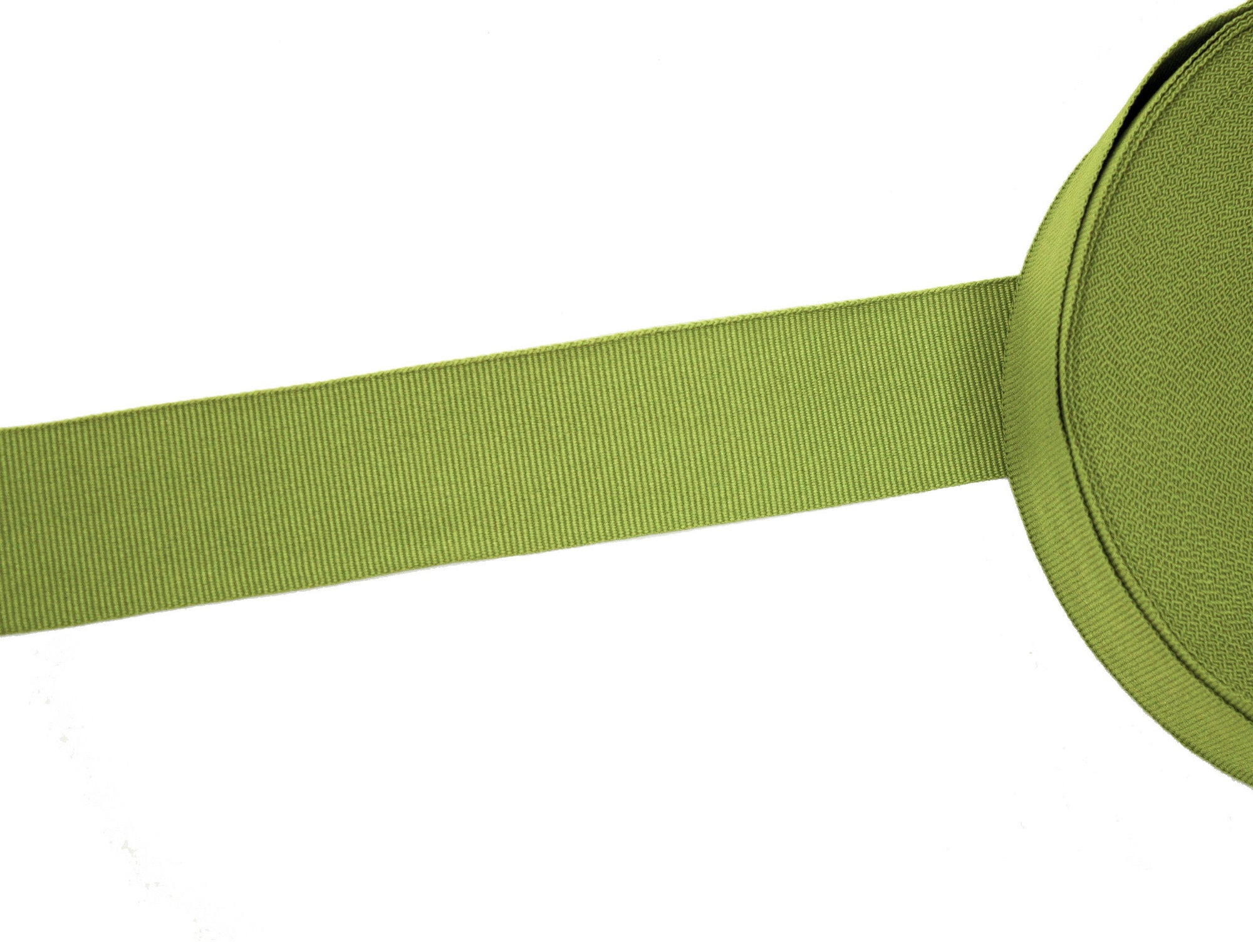 Vintage Grosgrain Ribbon Dark Chartreuse Green Measures 32 mm Wide - Sold by the Yard