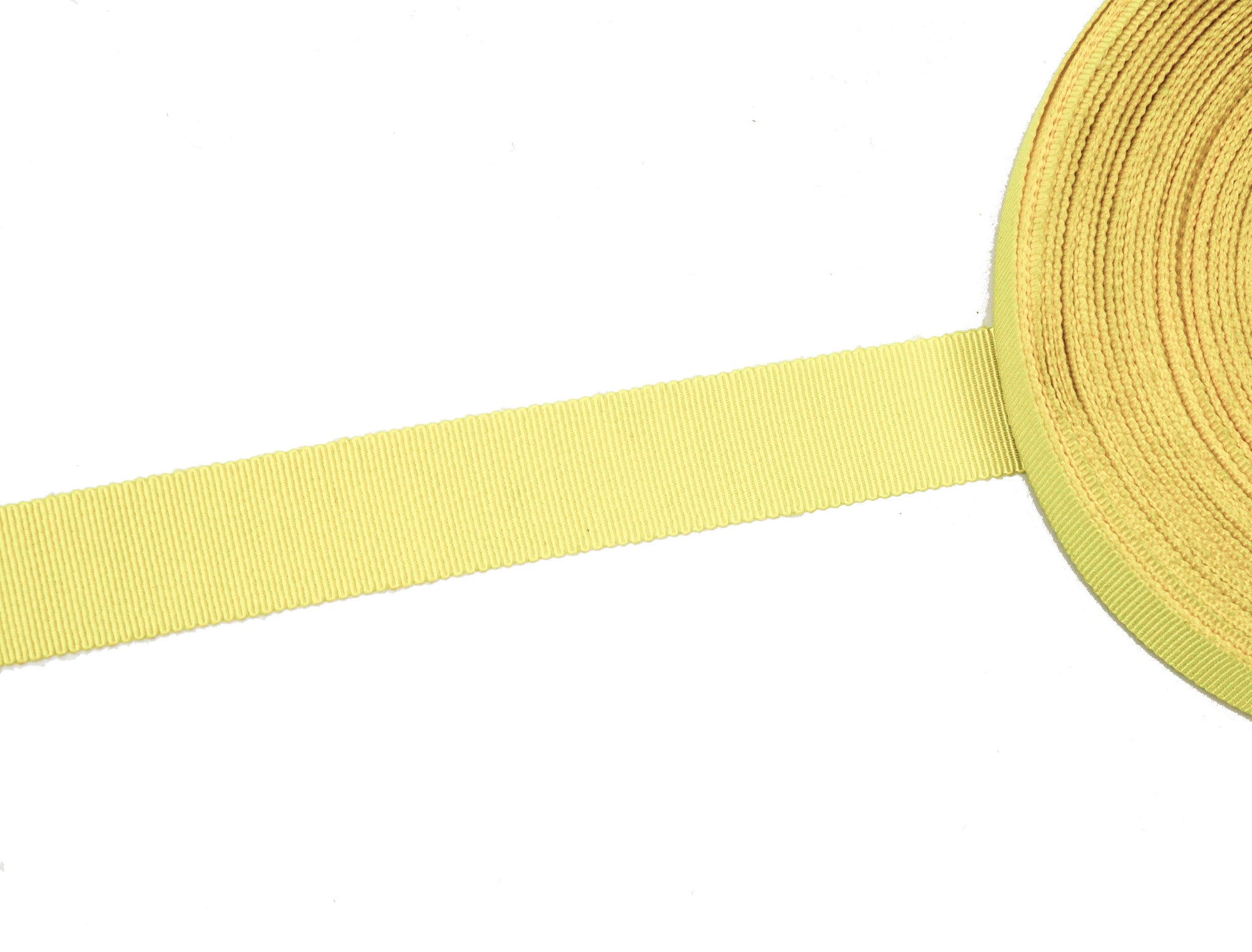 Vintage Petersham Ribbon Light Yellow  Measures 23 mm Wide - Sold by the Yard