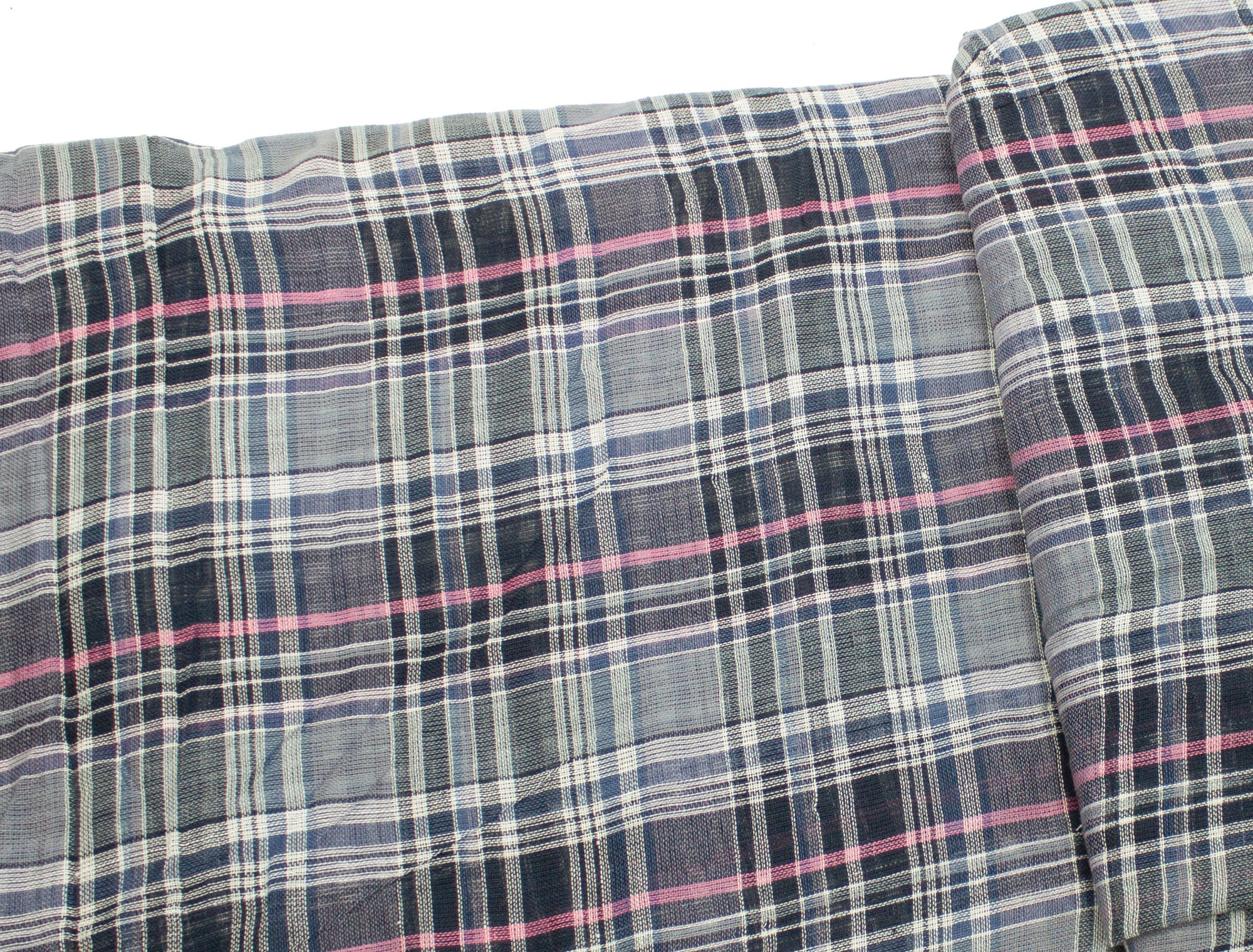 Vintage Fabric Navy, Grey Pink Plain Light Weight Cotton - Measures 45" Wide - Sold by the Yard
