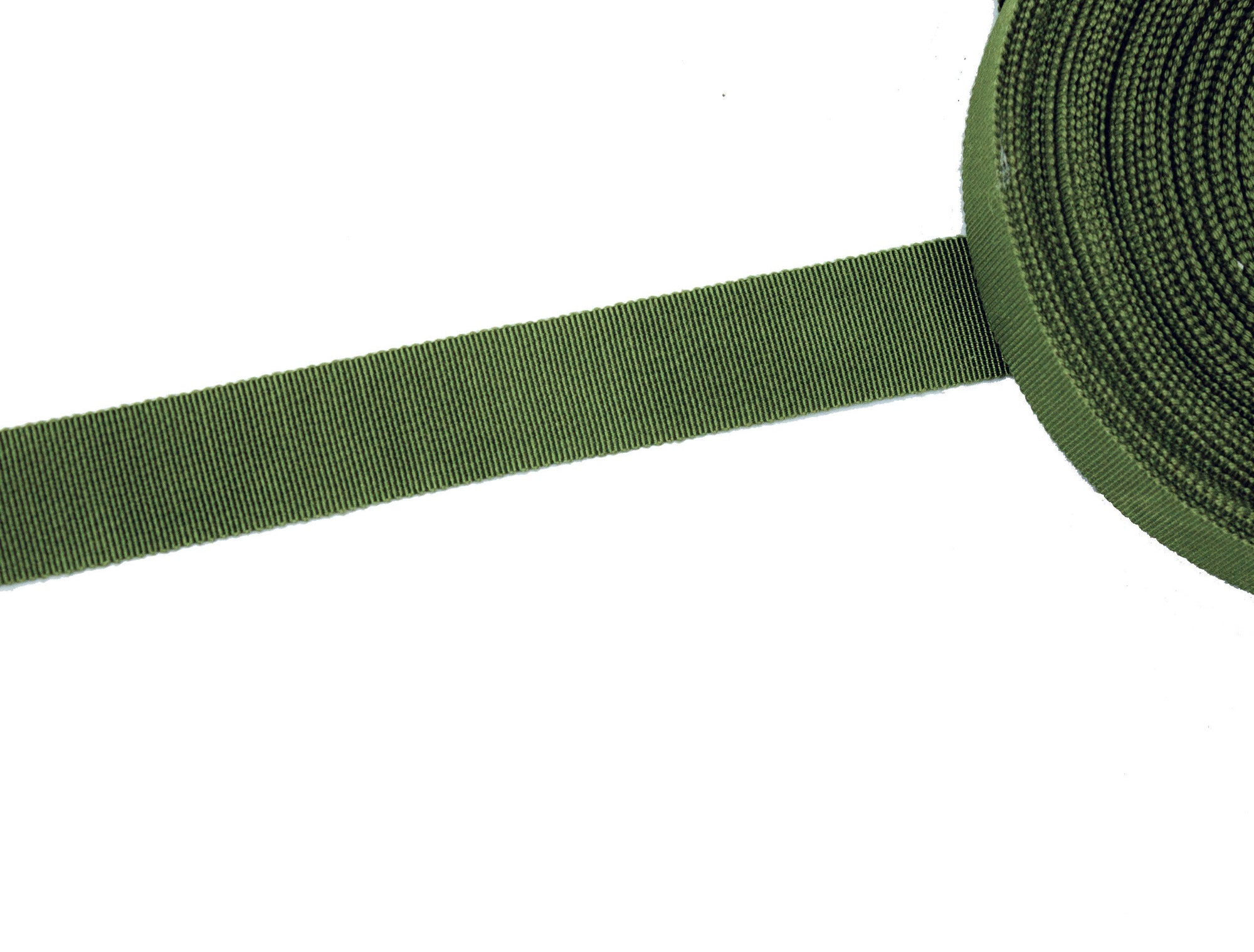 Vintage Petersham Ribbon Olive Green Measures 23 mm Wide - Sold by the Yard
