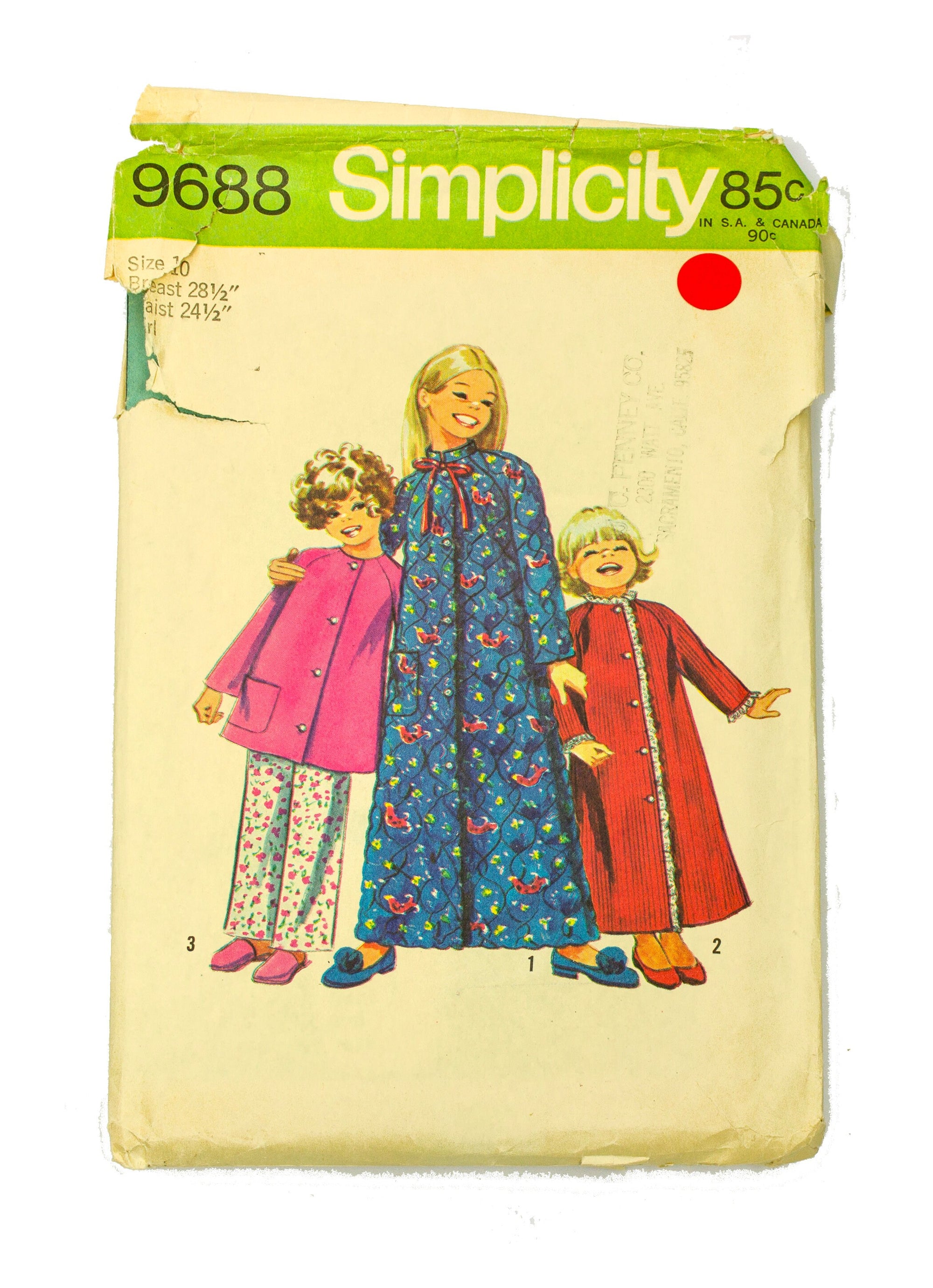 Simplicity 9688C Children's Rode, Top and Pants - Size 10 Breast 28 1/2 Waist 24 1/2