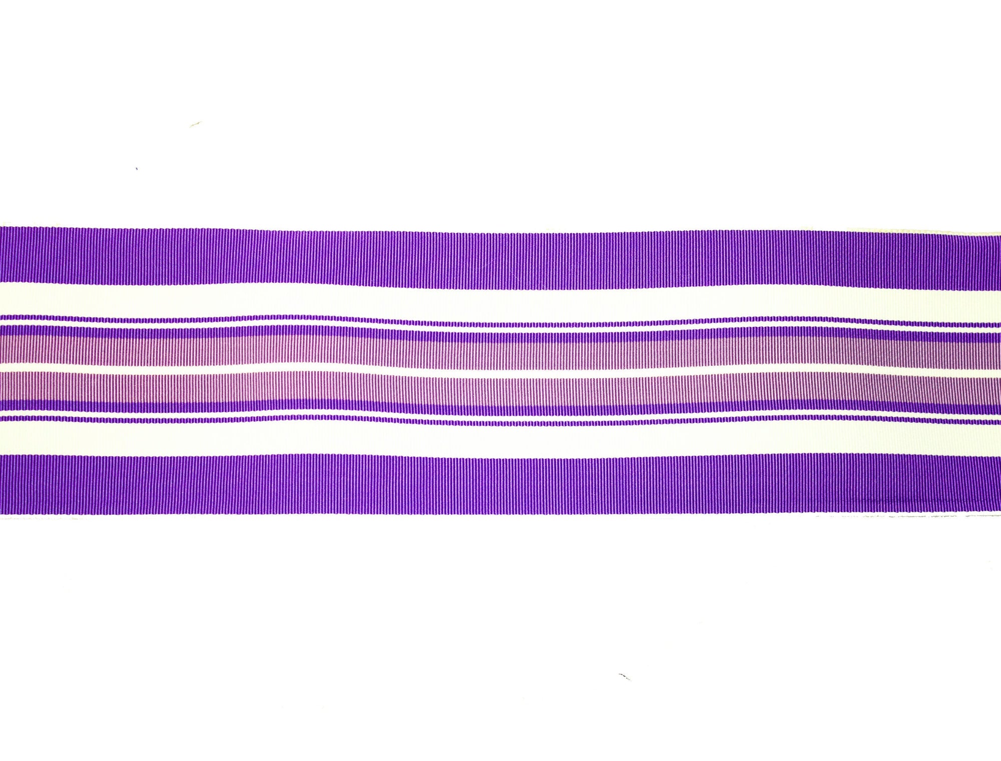Vintage Ribbon Purple, Lavender and White Stripes 3" Wide - Sold by the Yard