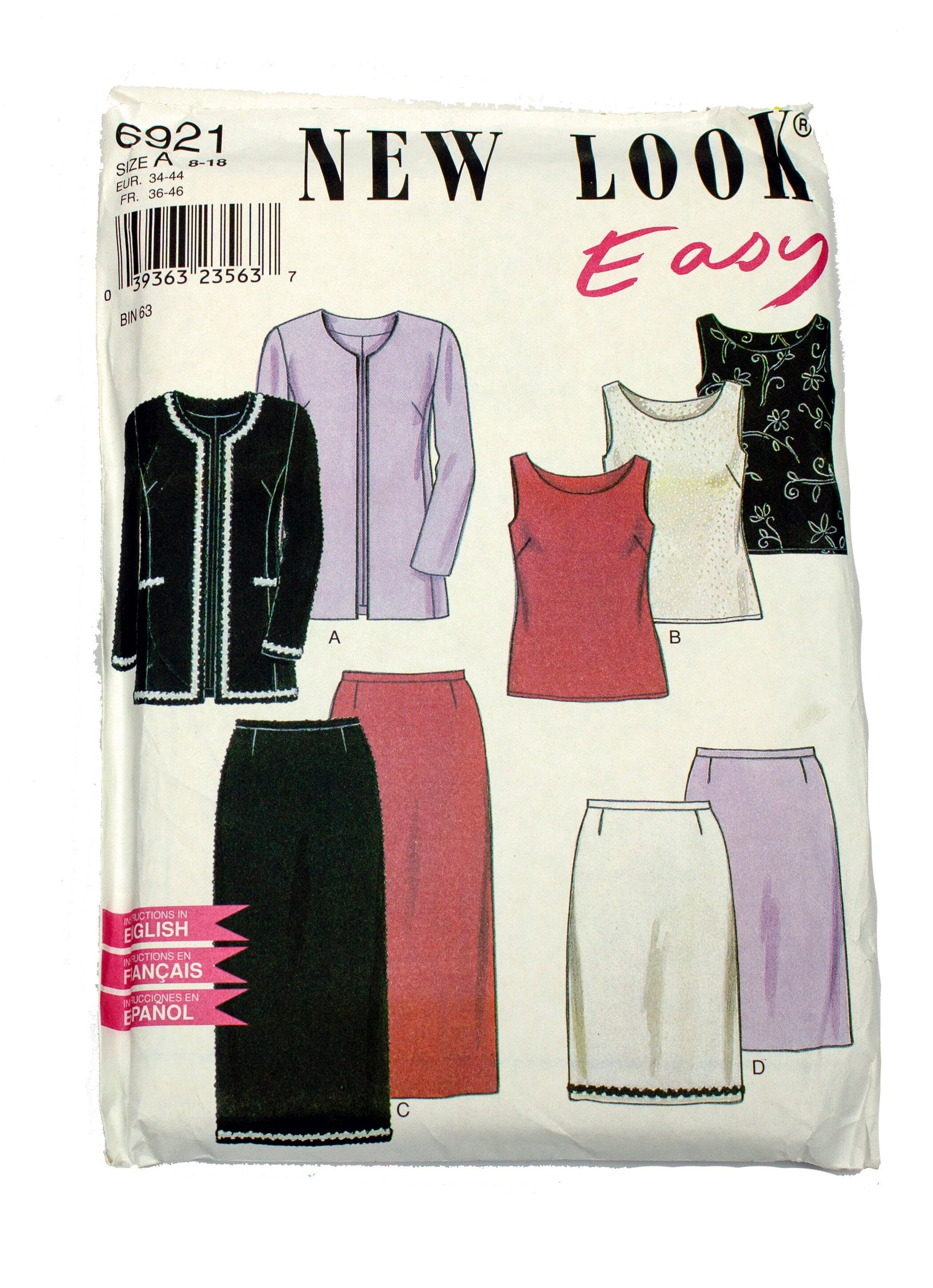 New Look 6921 Womens Separates Tops and Skirt Uncut - Sizes 8 - 18