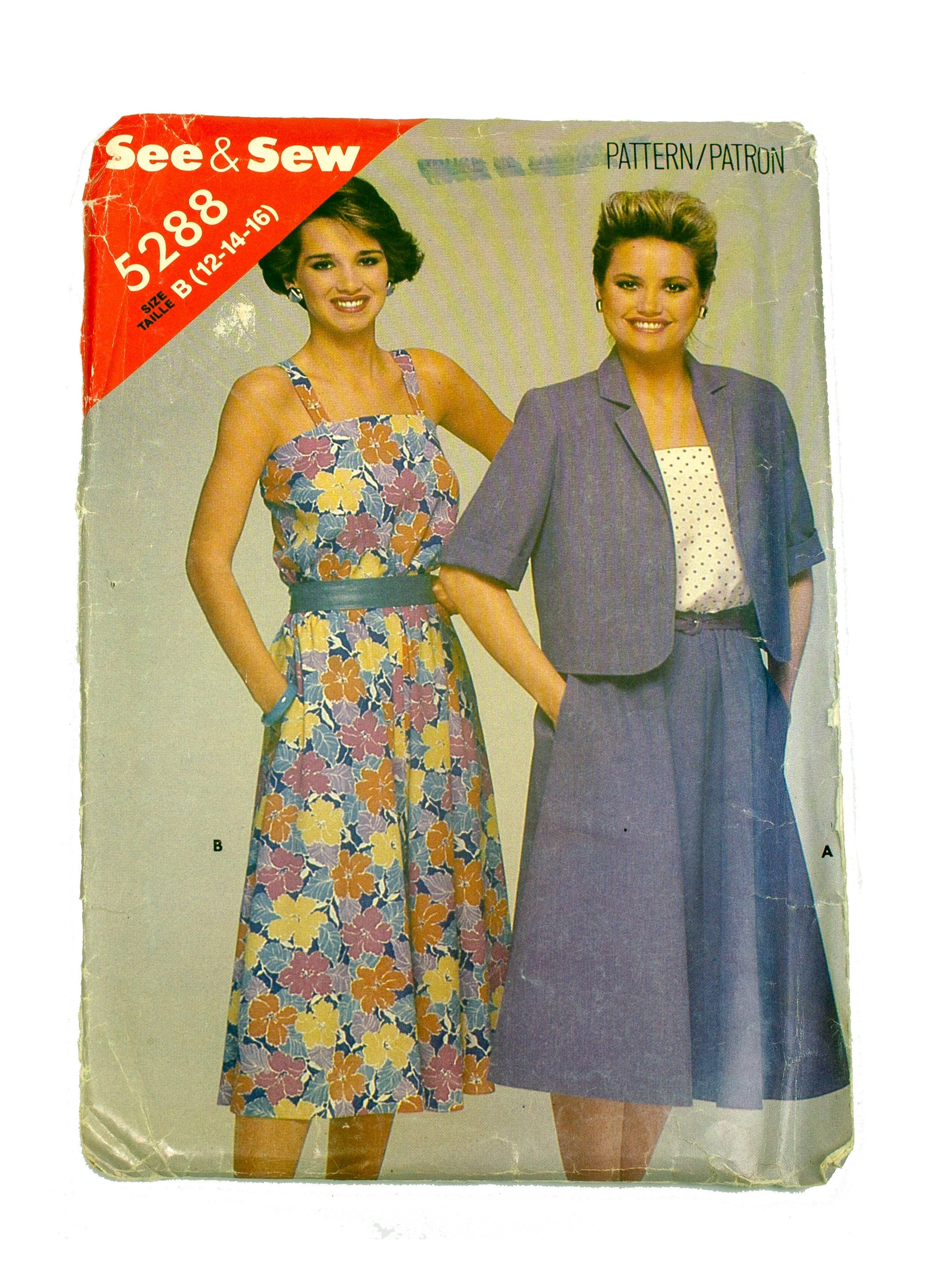 See and Sew 5288 Women's Jacket and Dress Uncut - Sizes 12 - 16