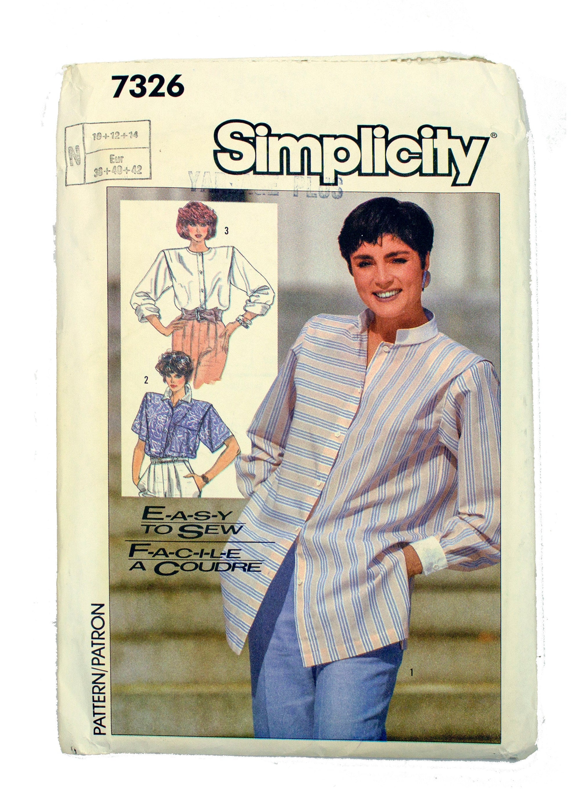 Simplicity 7326 Women's Shirt in Two Lengths Uncut - Sizes 10 - 14