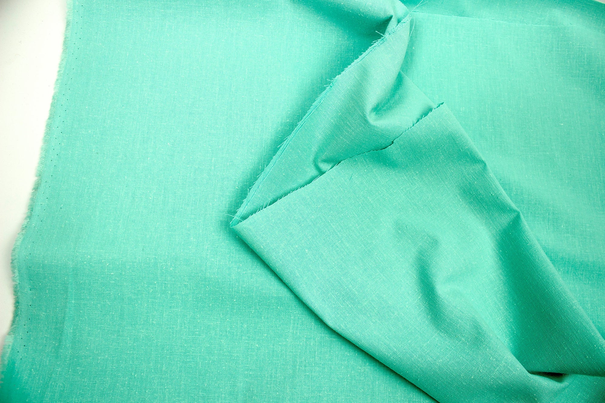 Vintage Fabric Aqua Blue Linen 58" Wide - Sold by the Yard