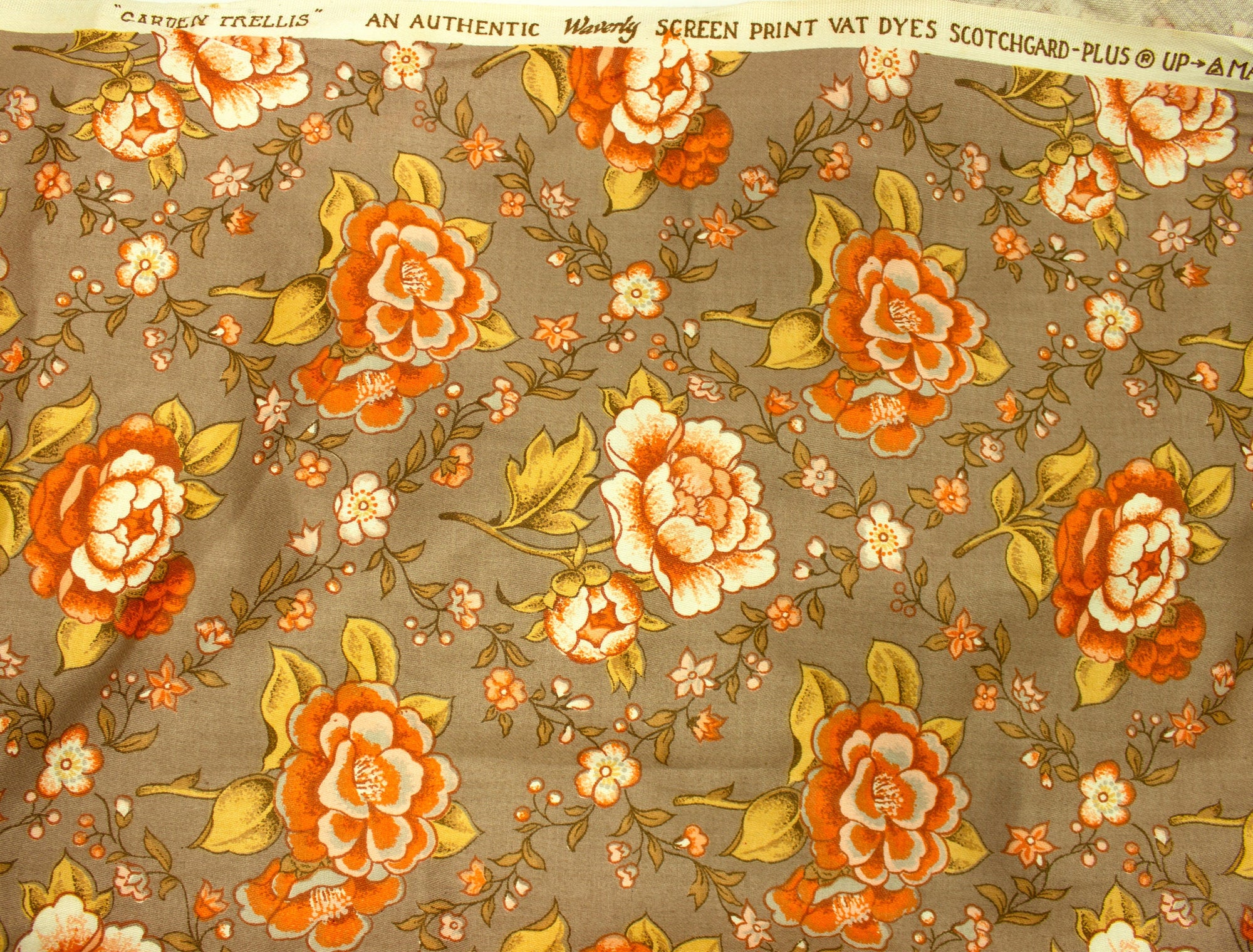 Vintage Fabric Waverly Schumacher "Garden Trellis" Adapted from V & A Museum 55" Wide - Sold by the Yard