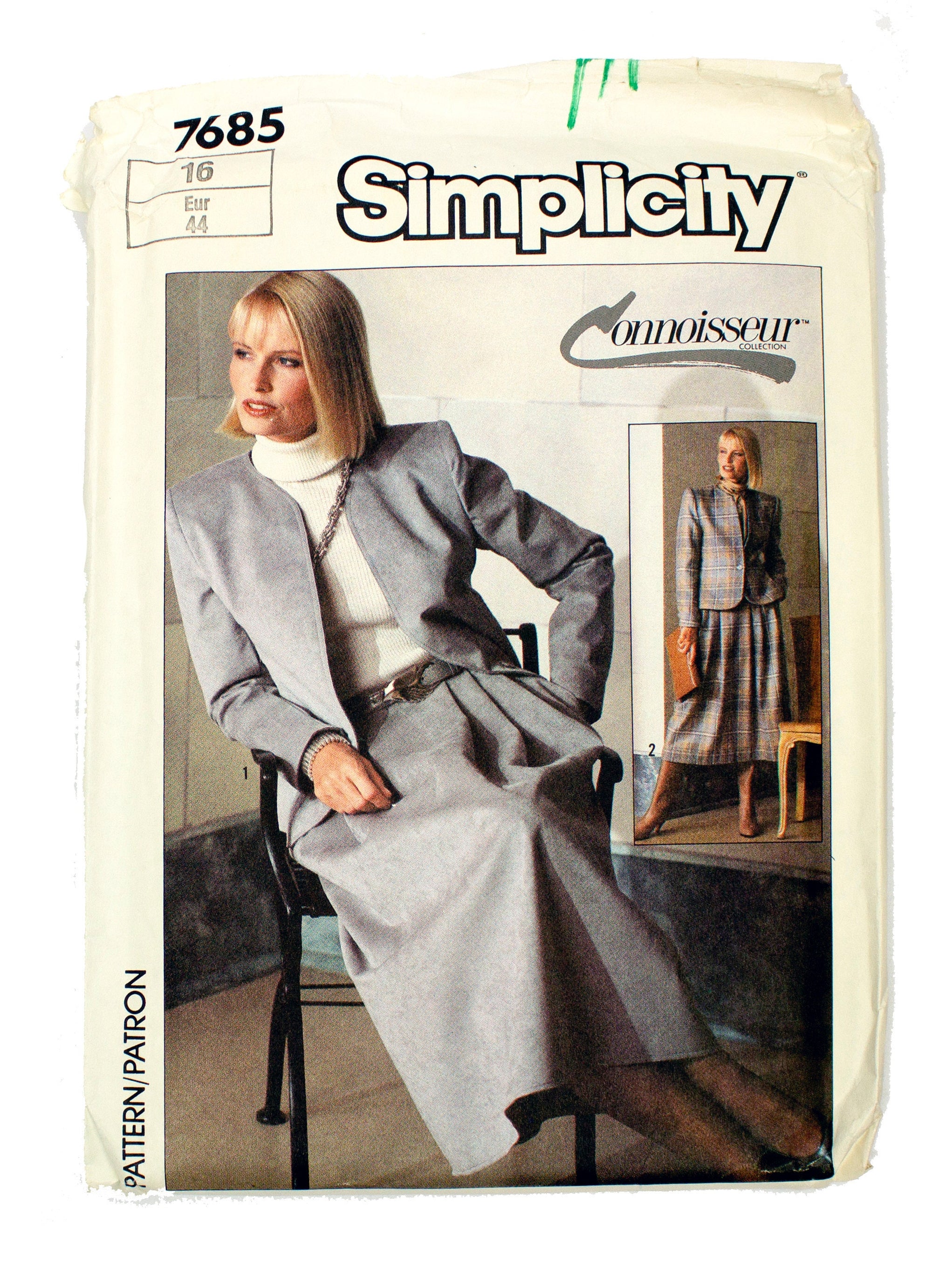 Simplicity 7685 Women's Lined Suit in Two Lengths Uncut - Size 16
