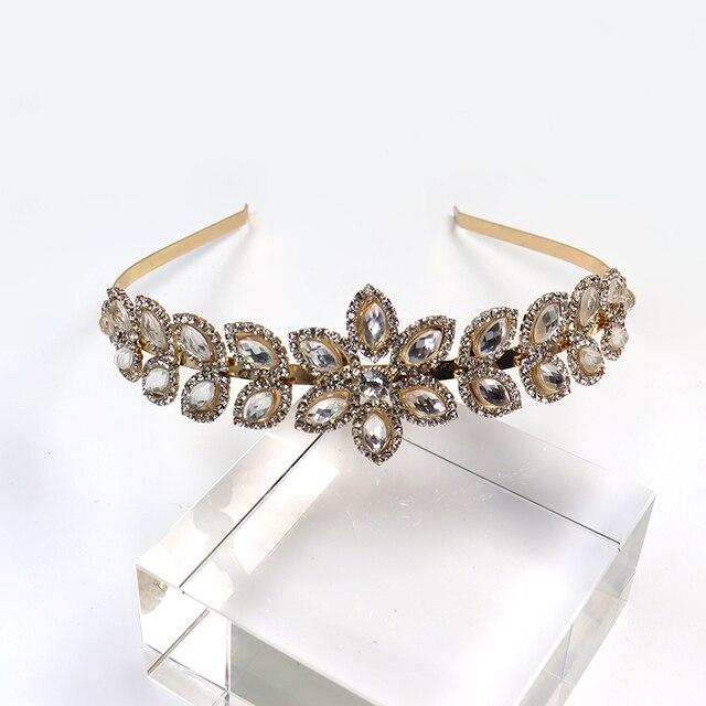 Crystal Tiara Leaf Crown